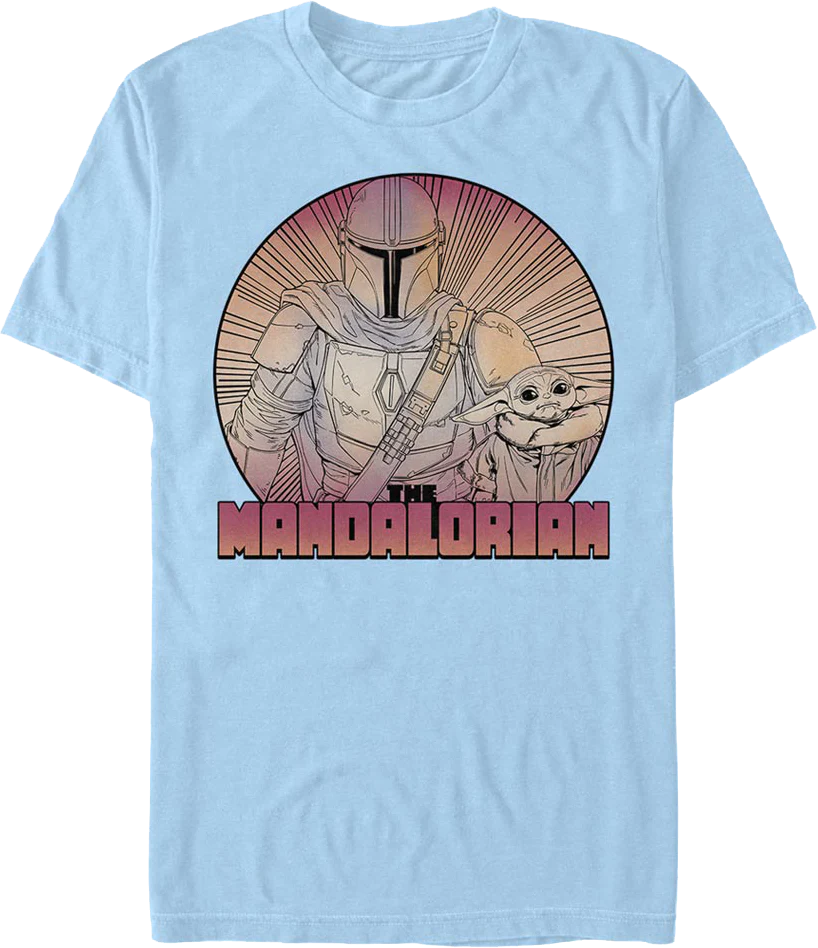 Bounty Hunter And Child The Mandalorian Star Wars T-Shirt