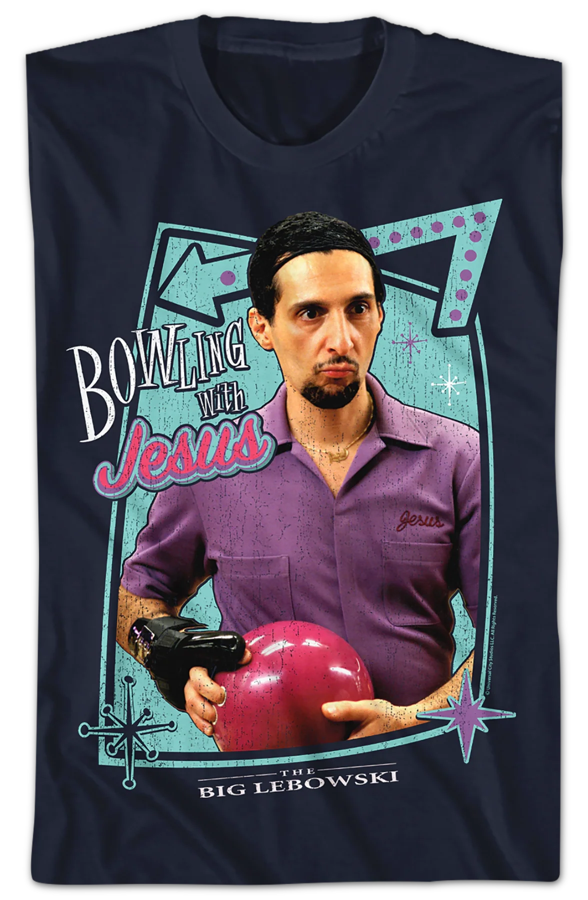 Bowling With Jesus Big Lebowski T-Shirt - Image 2