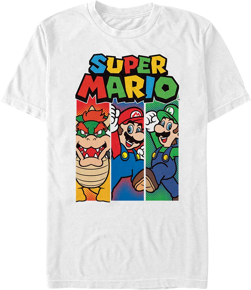 Bowser Mario Luigi Panels Super Mario Bros. T-Shirt