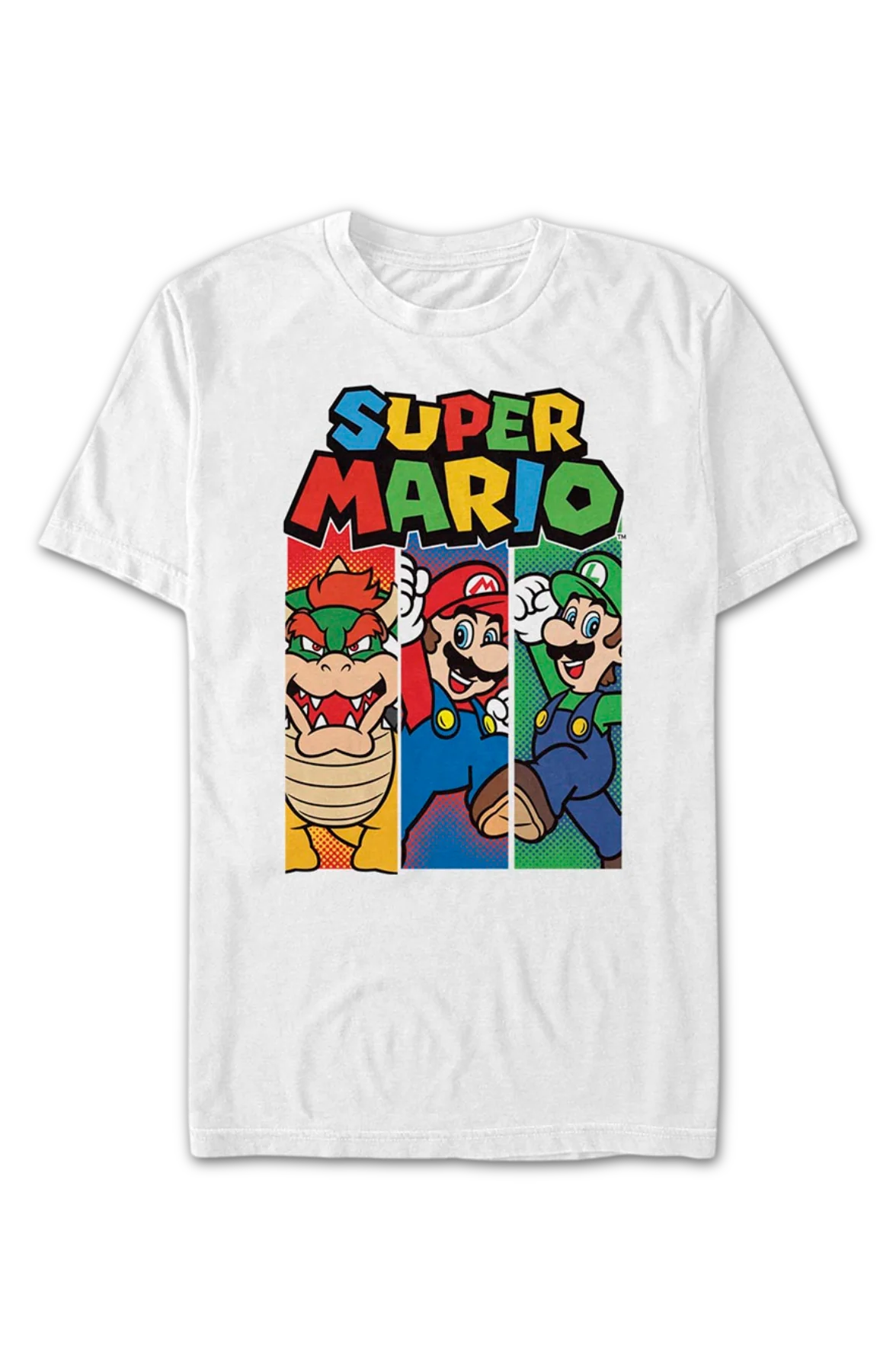 Bowser Mario Luigi Panels Super Mario Bros. T-Shirt - Image 2