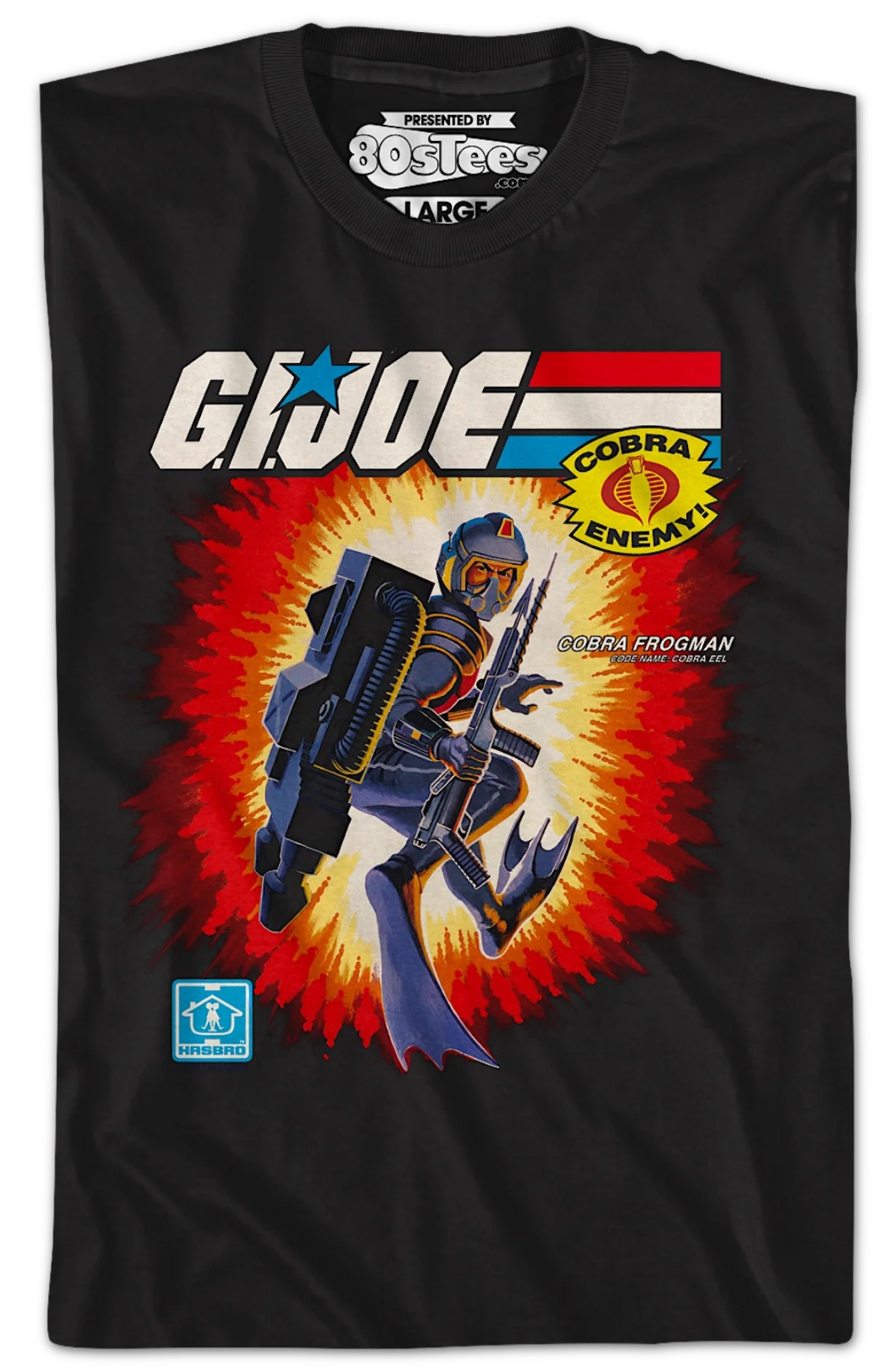 Box Art Cobra Frogman GI Joe T-Shirt - Image 2