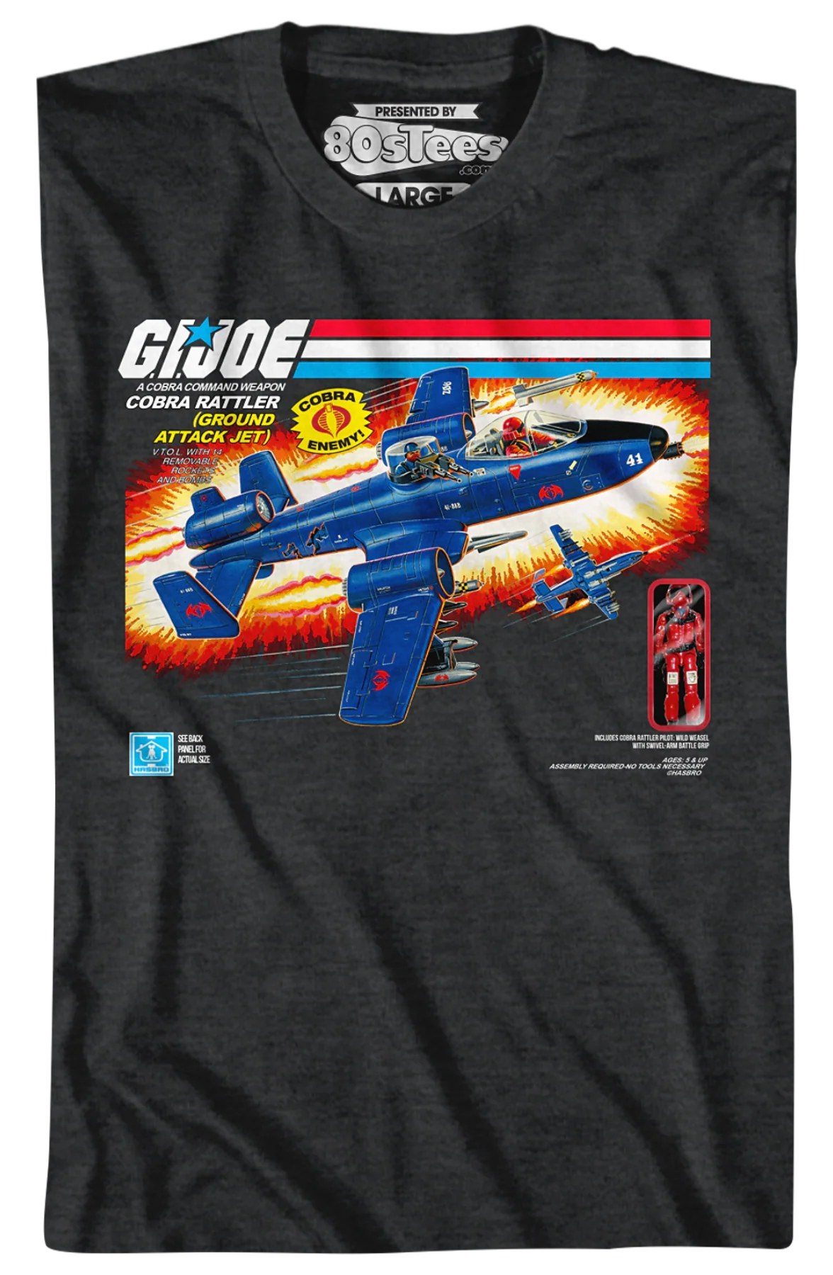 Box Art Cobra Rattler GI Joe T-Shirt - Image 2