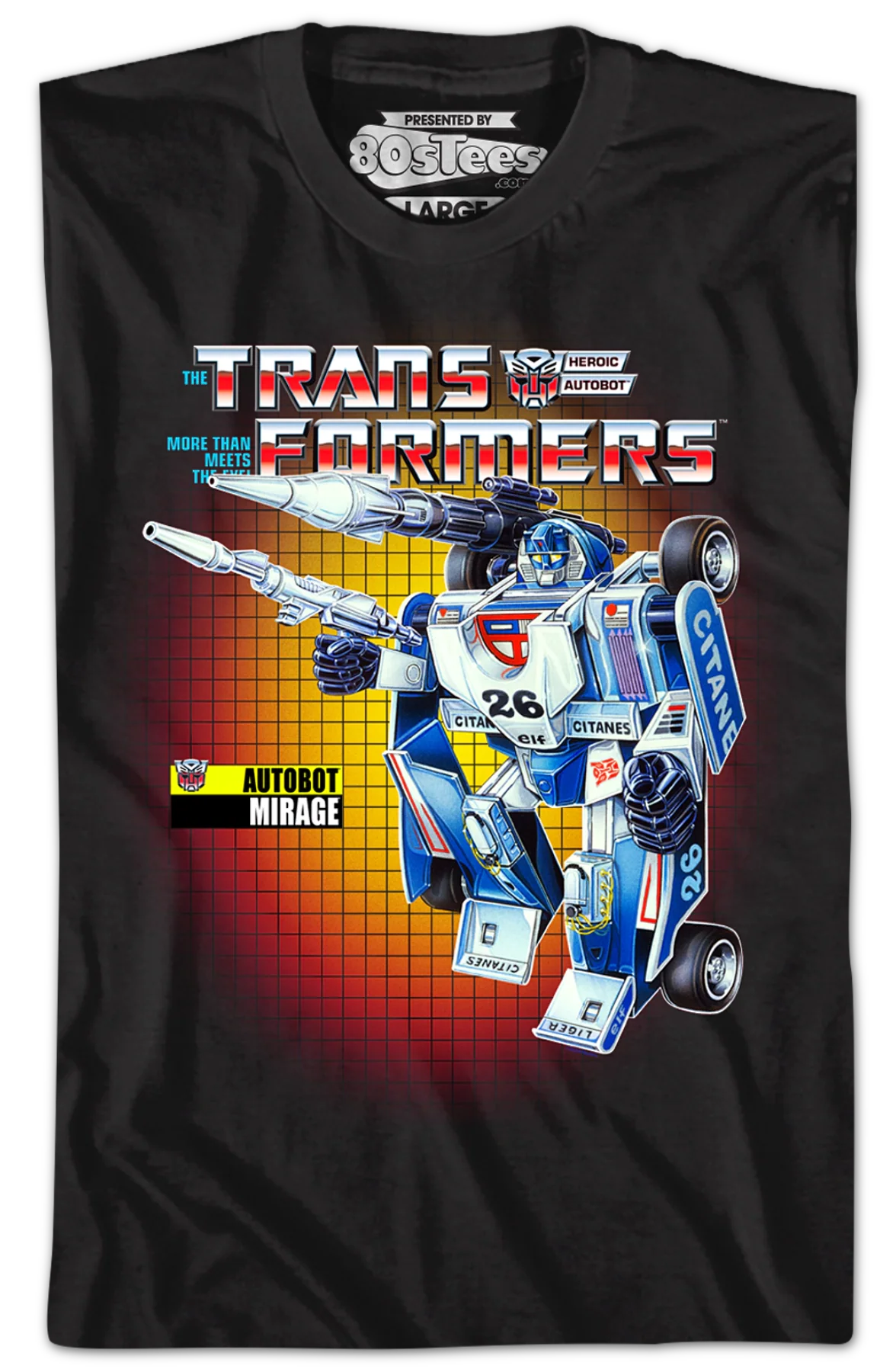 Box Art Mirage Transformers T-Shirt - Image 2