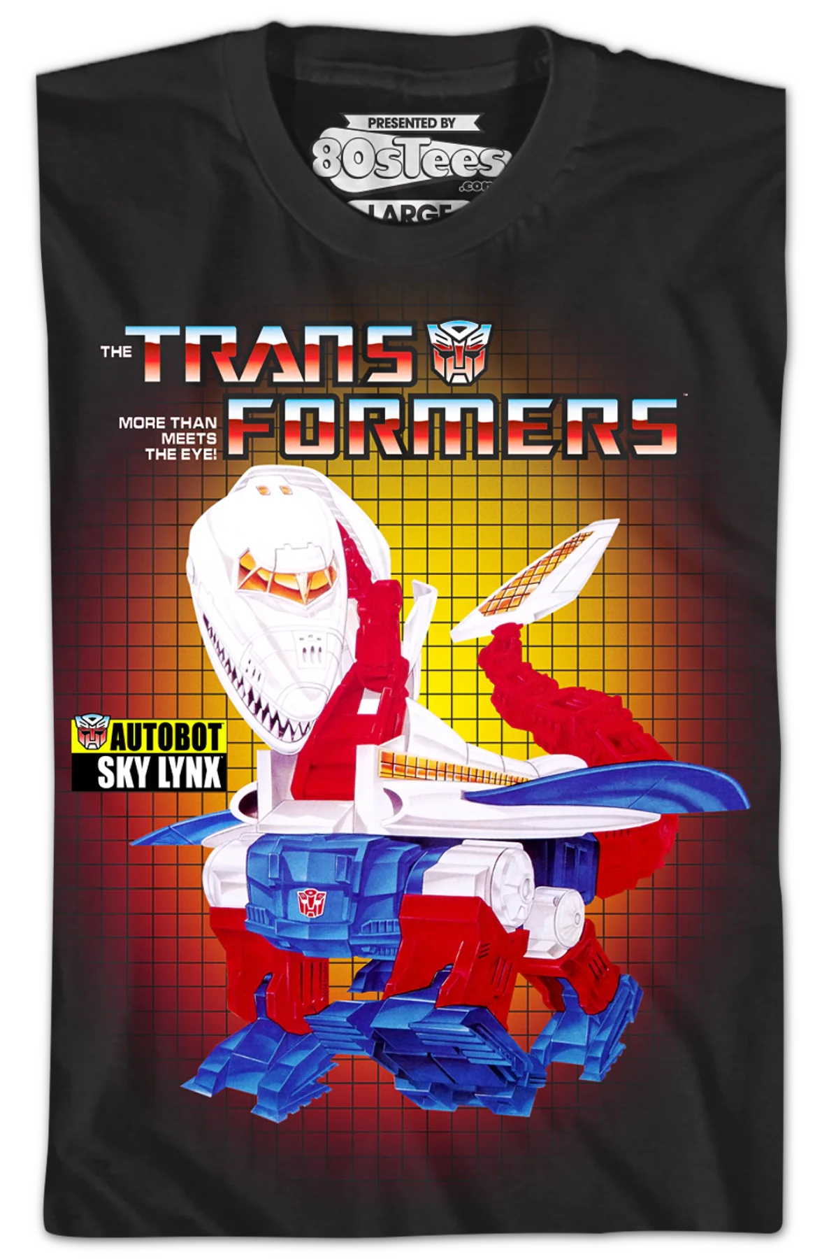 Box Art Sky Lynx Transformers T-Shirt - Image 2