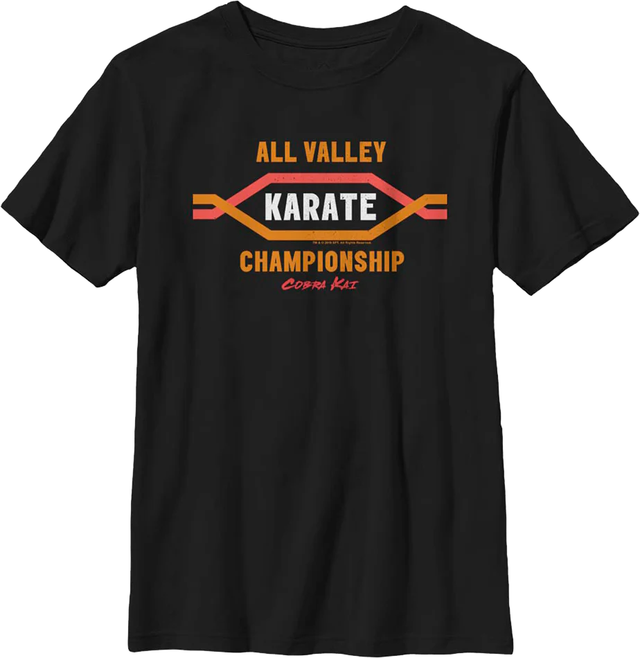 Boys Youth All Valley Karate Championship Cobra Kai Shirt