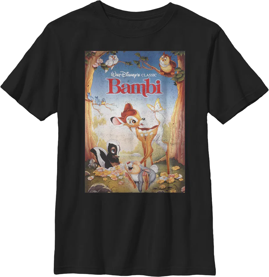 Boys Youth Bambi Poster Disney Shirt