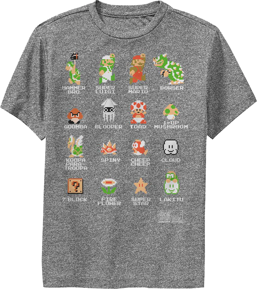Boys Youth Cast of Super Mario Bros. Shirt