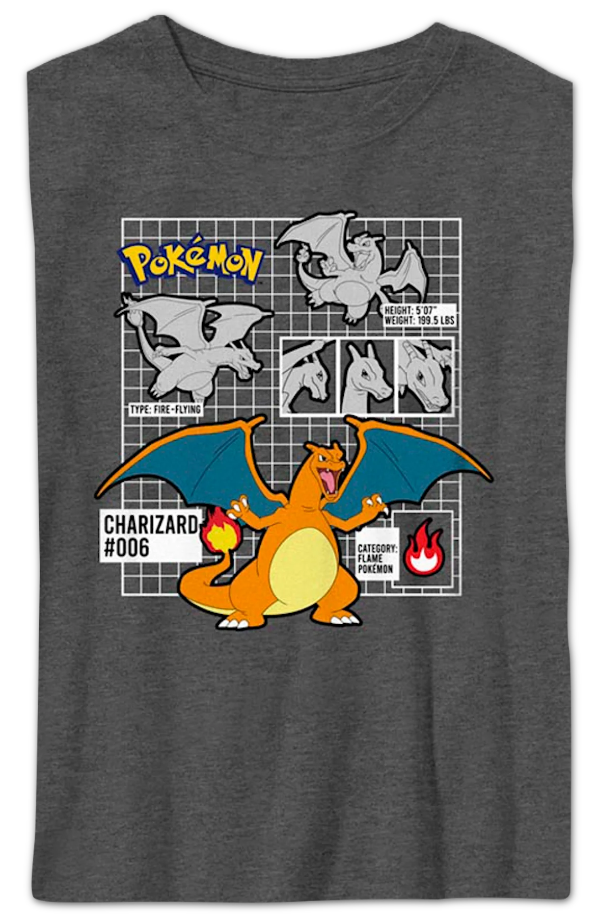Boys Youth Charizard Pokemon Shirt - Image 2