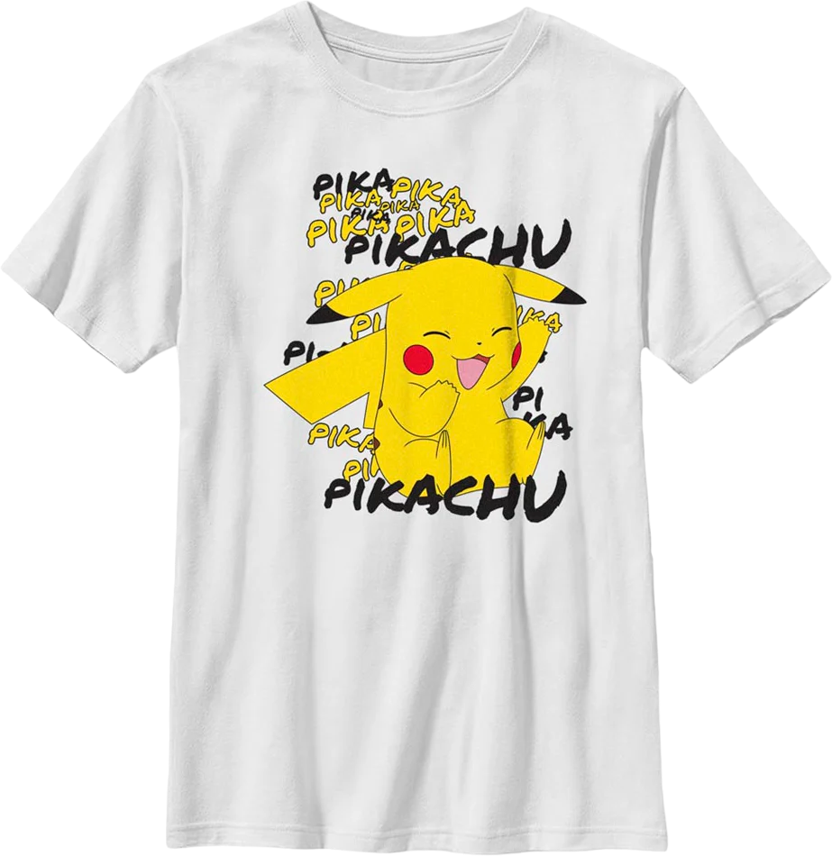 Boys Youth Happy Pikachu Pokemon Shirt