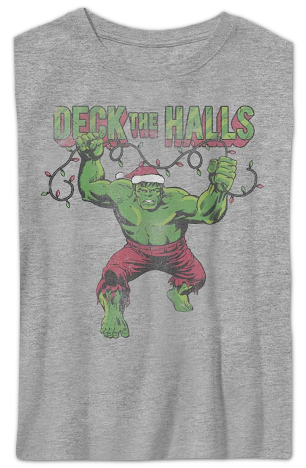 Boys Youth Incredible Hulk Deck The Halls Marvel Comics Shirt - Image 2
