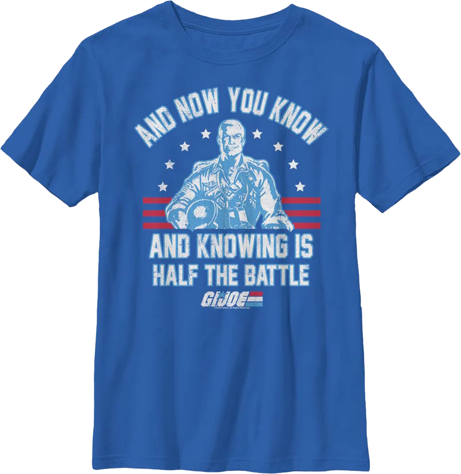 Boys Youth Knowing Is Half The Battle GI Joe Shirt