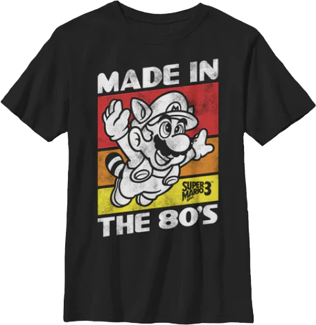 Boys Youth Made In The 80's Super Mario Bros. 3 Shirt