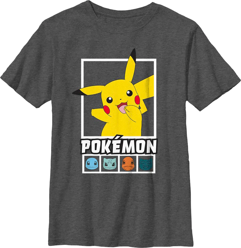 Boys Youth Pikachu And Pals Pokemon Shirt