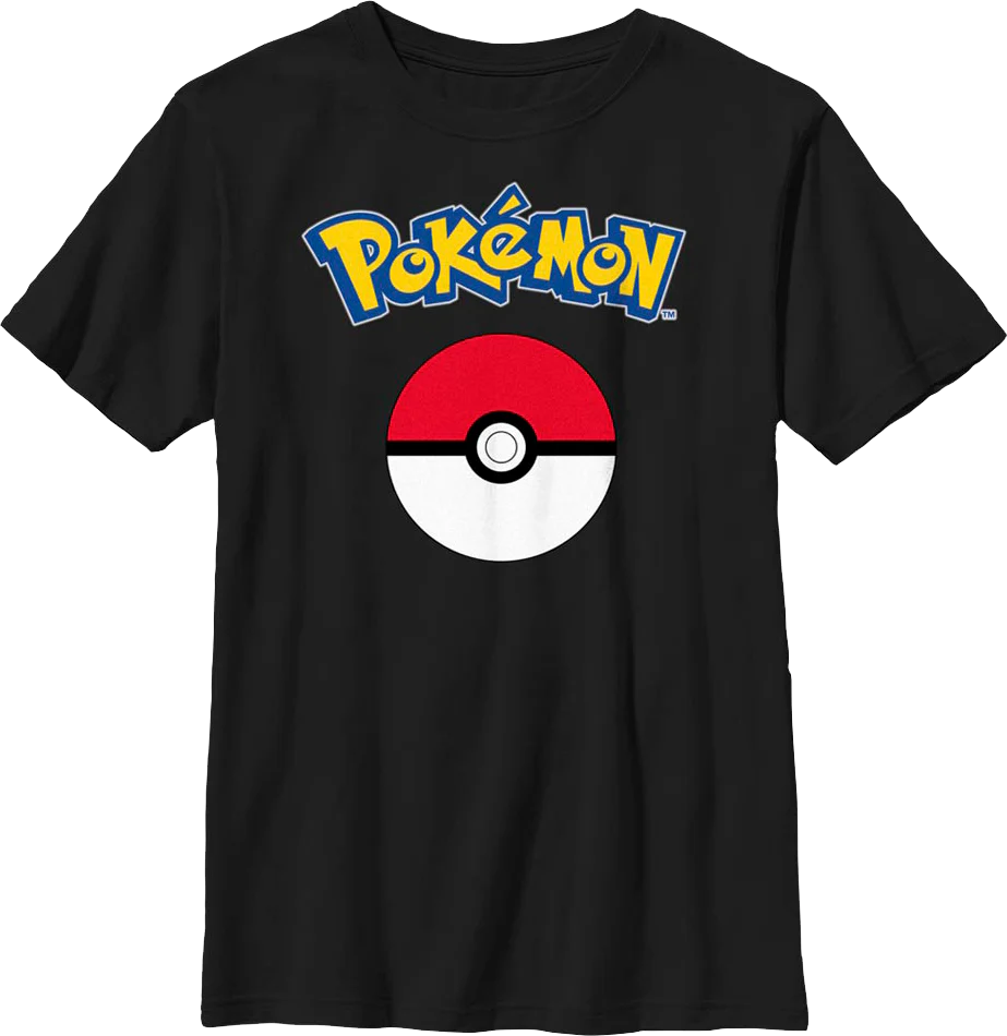 Boys Youth Poke Ball Logo Pokemon Shirt