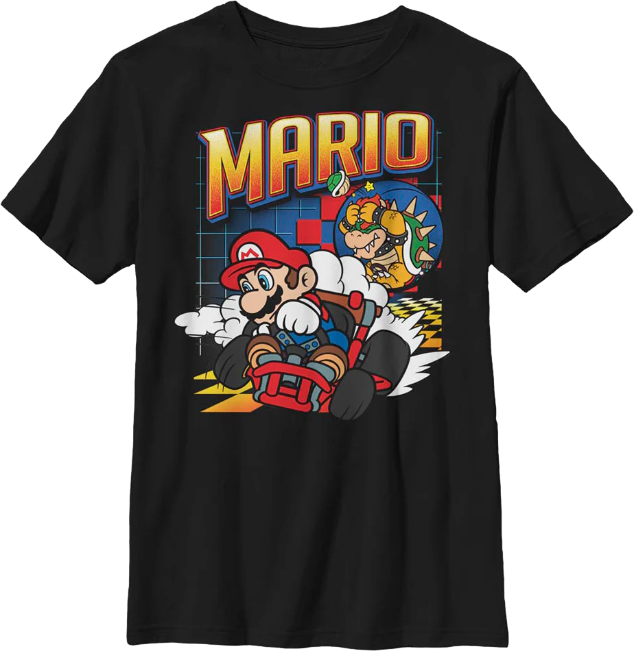 Boys Youth Racing Kart Super Mario Bros. Shirt