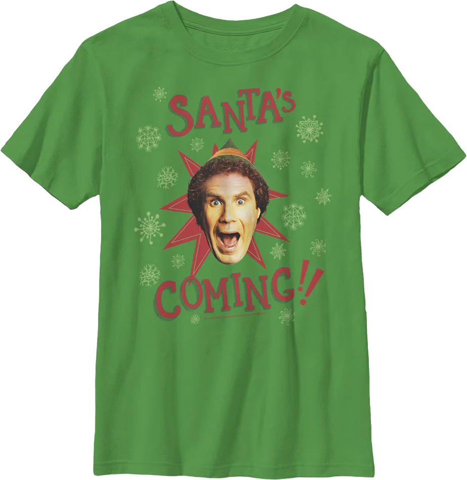 Boys Youth Santa's Coming Elf Shirt