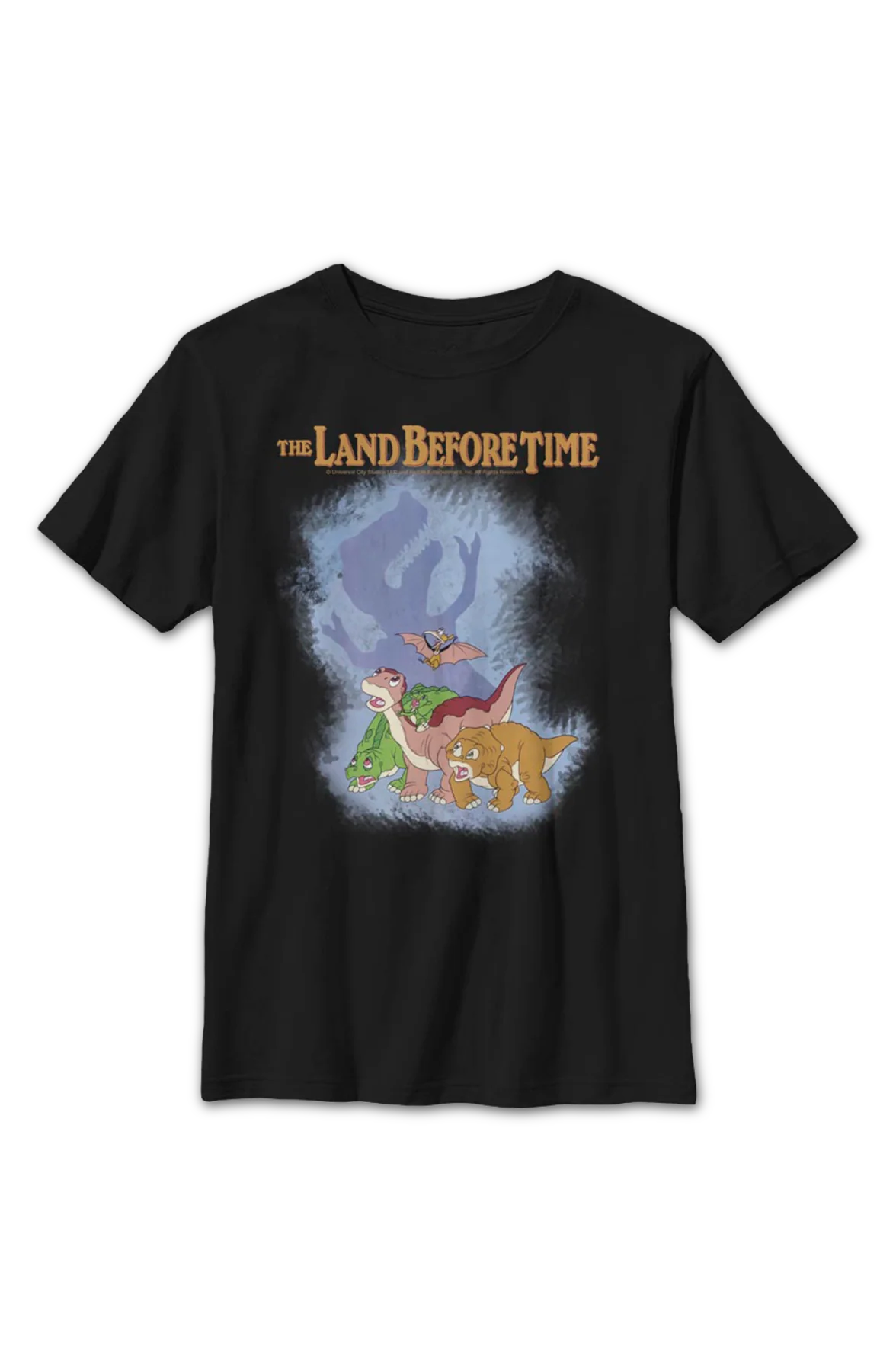 Boys Youth Sharptooth Shadow Land Before Time Shirt - Image 2