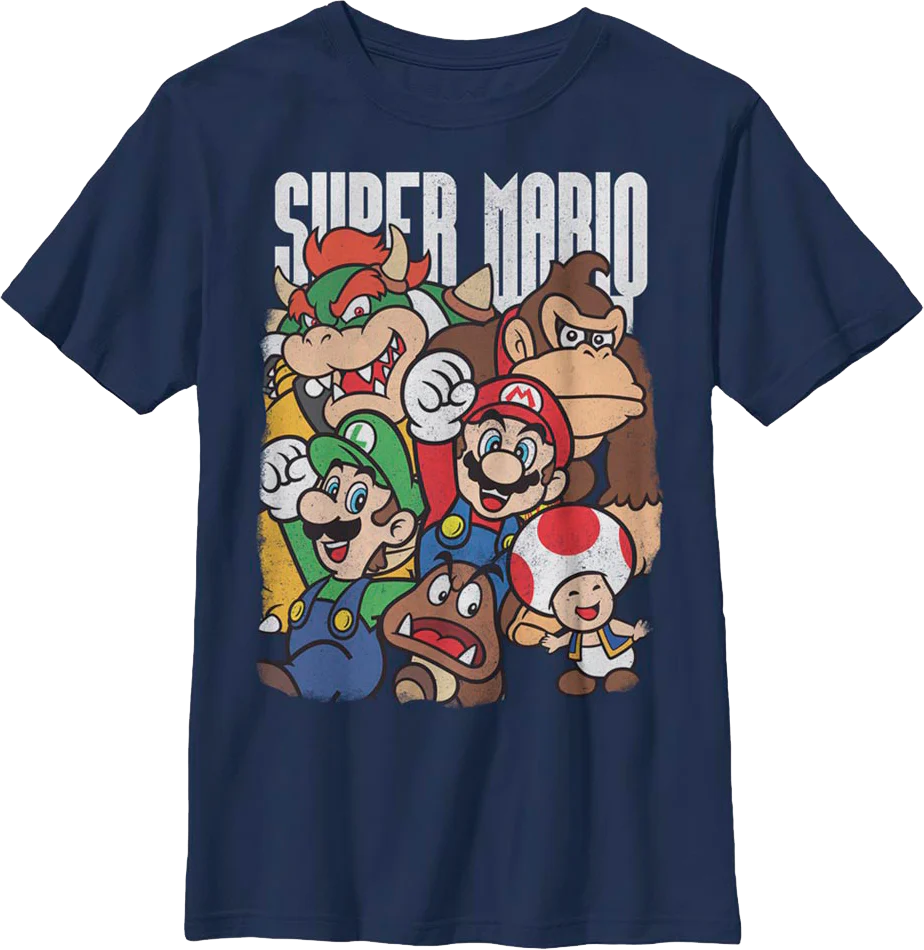 Boys Youth Stars of Super Mario Bros. Shirt