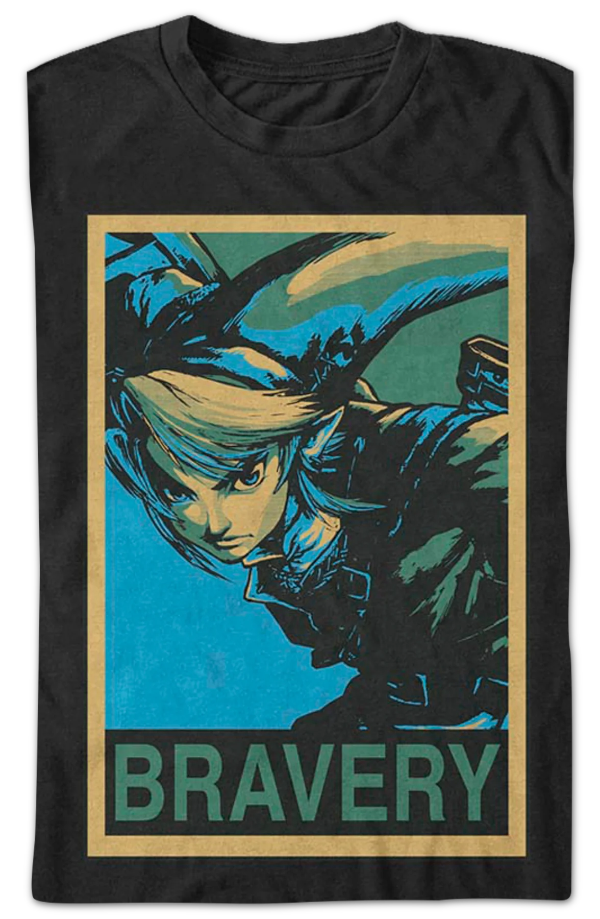 Bravery Link Poster Legend of Zelda Nintendo T-Shirt - Image 2