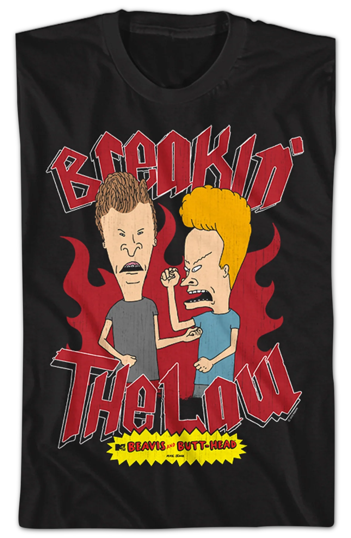 Breakin' The Law Beavis And Butt-Head T-Shirt - Image 2