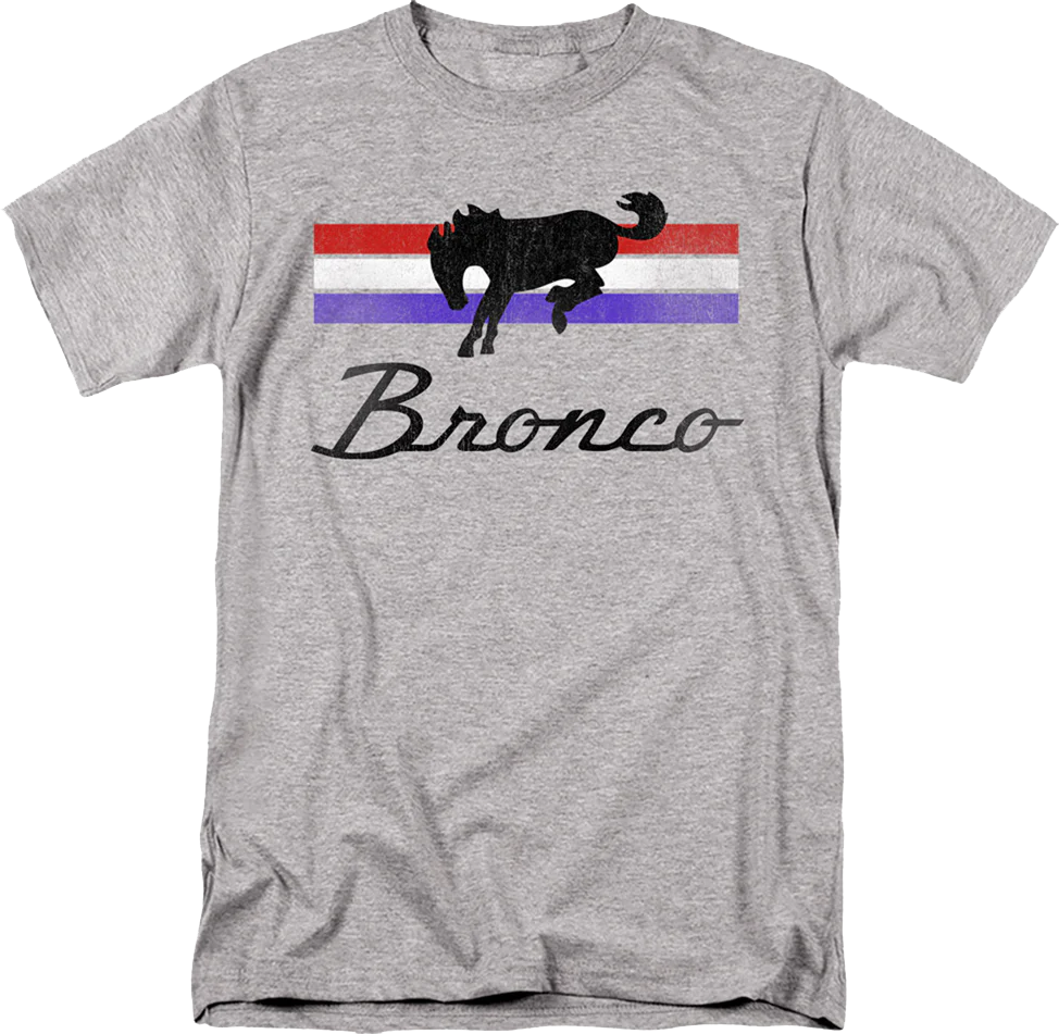 Bronco Red, White & Blue Stripes Ford T-Shirt