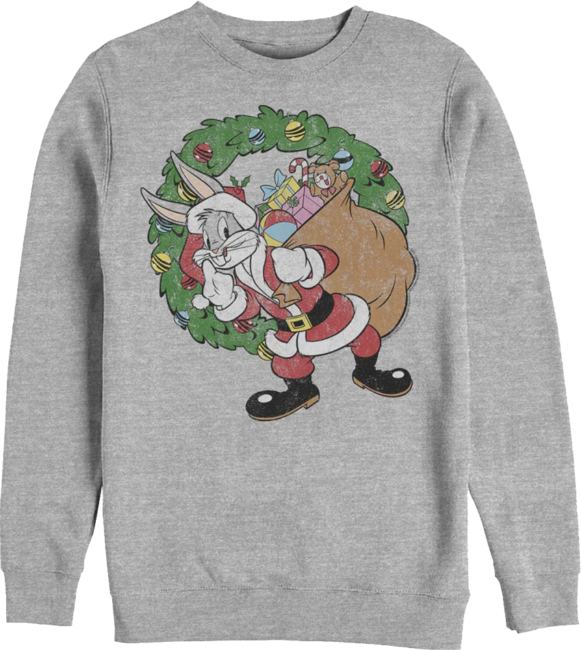 Bugs Bunny Santa Claus Looney Tunes Sweatshirt
