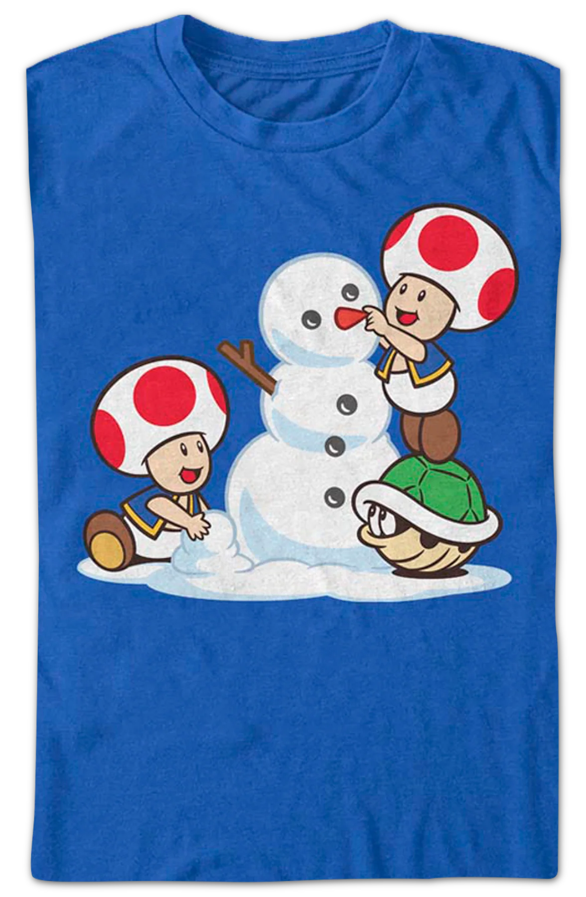 Building A Snowman Super Mario Bros. T-Shirt - Image 2