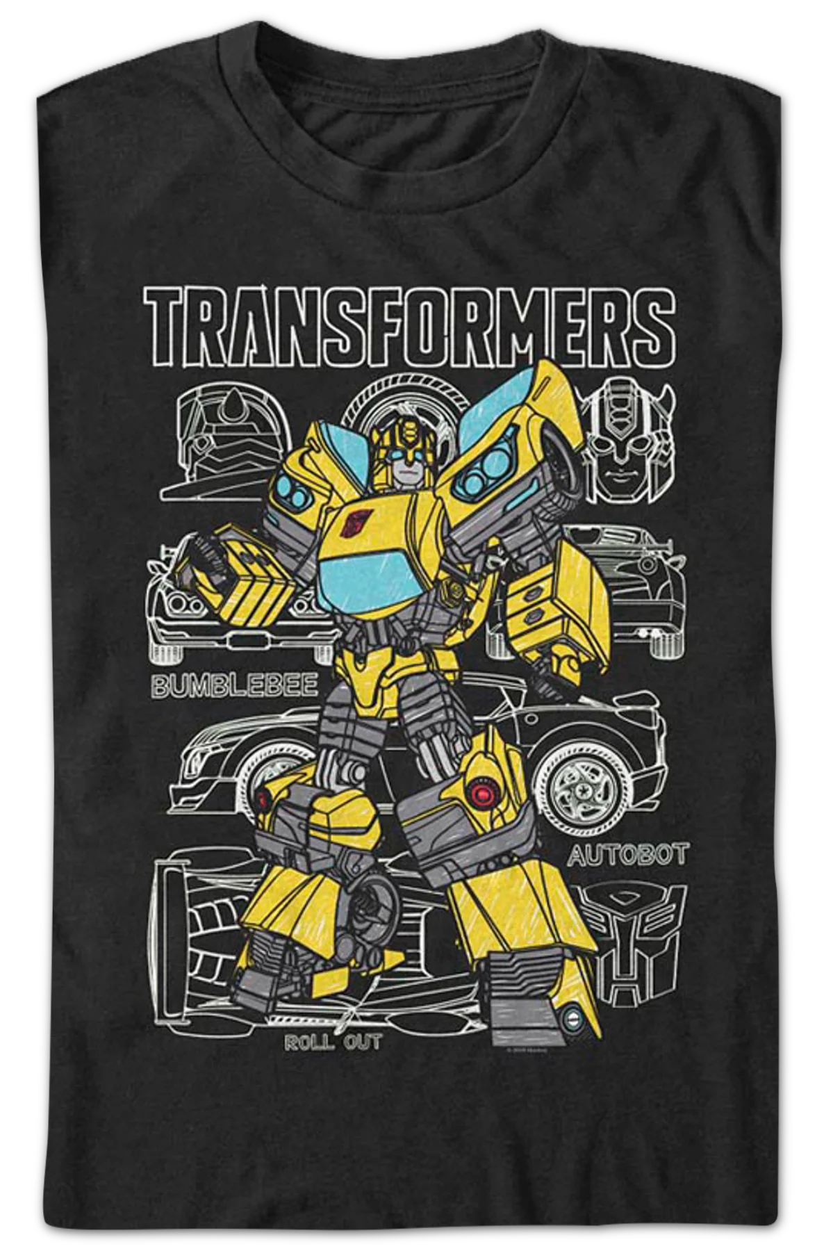 Bumblebee Diagram Transformers T-Shirt - Image 2