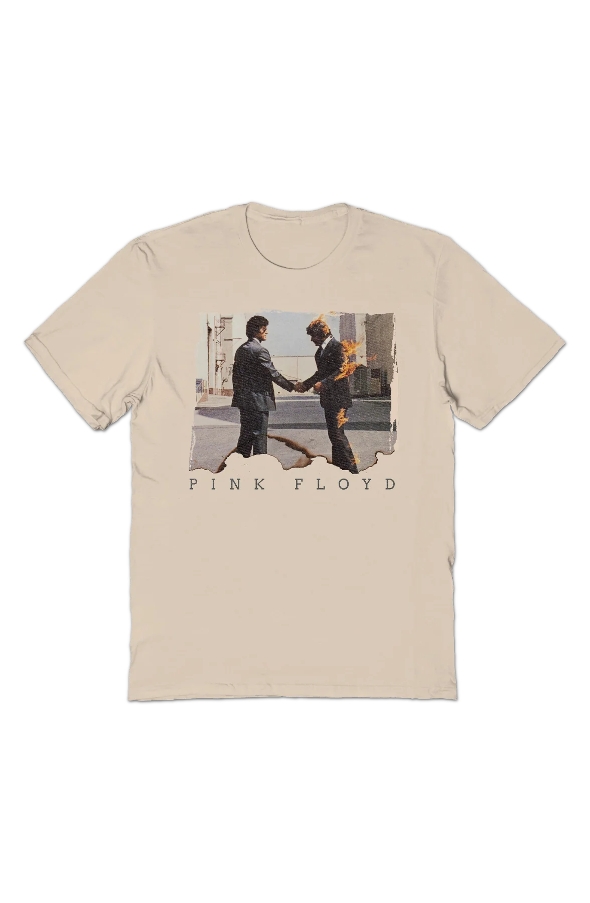 Burned Wish You Were Here Cover Artwork Pink Floyd T-Shirt - Image 2