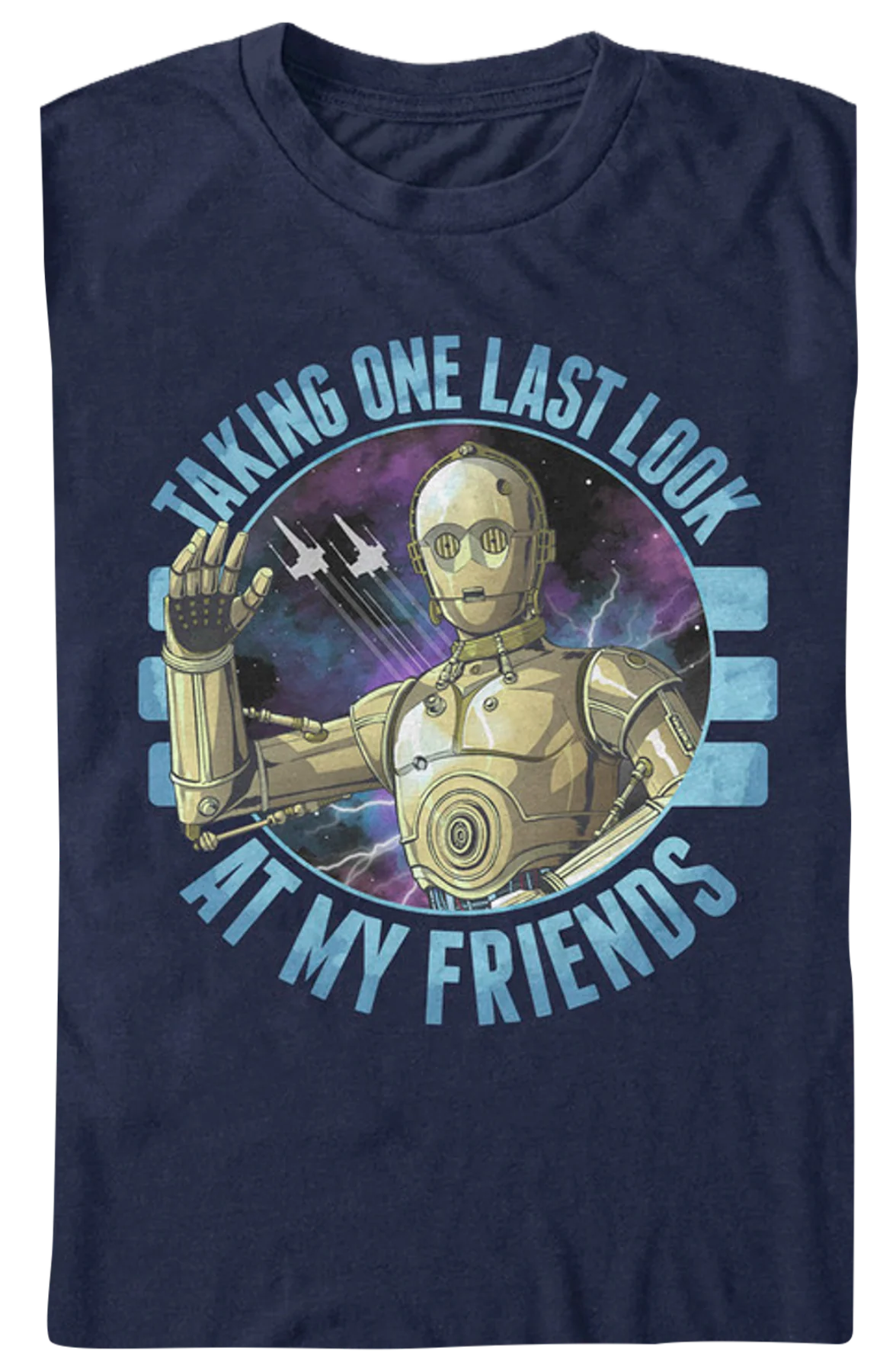 C-3PO Taking One Last Look At My Friends Rise Of Skywalker Star Wars T-Shirt - Image 2