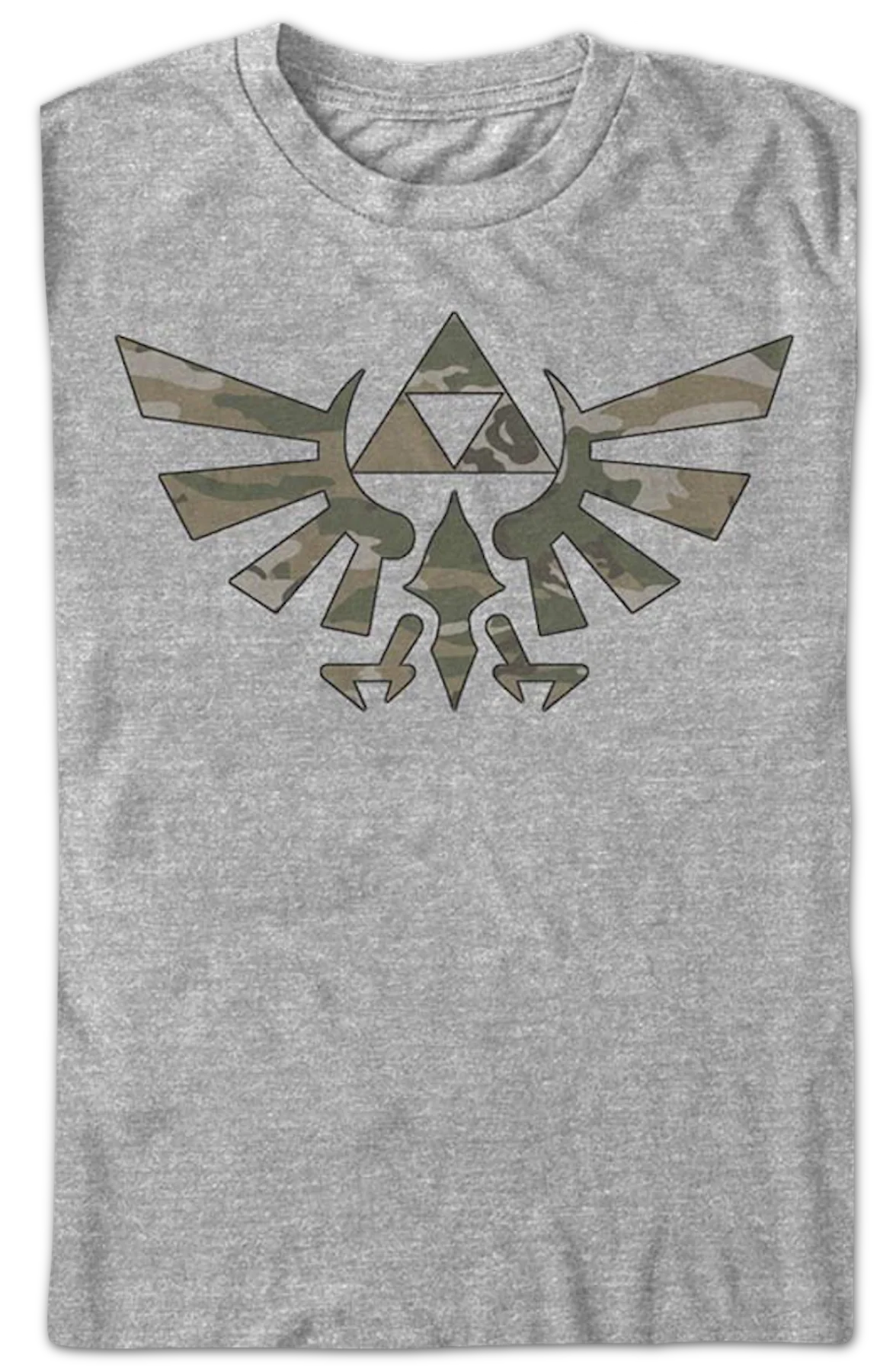 Camouflage Triforce Legend of Zelda T-Shirt - Image 2