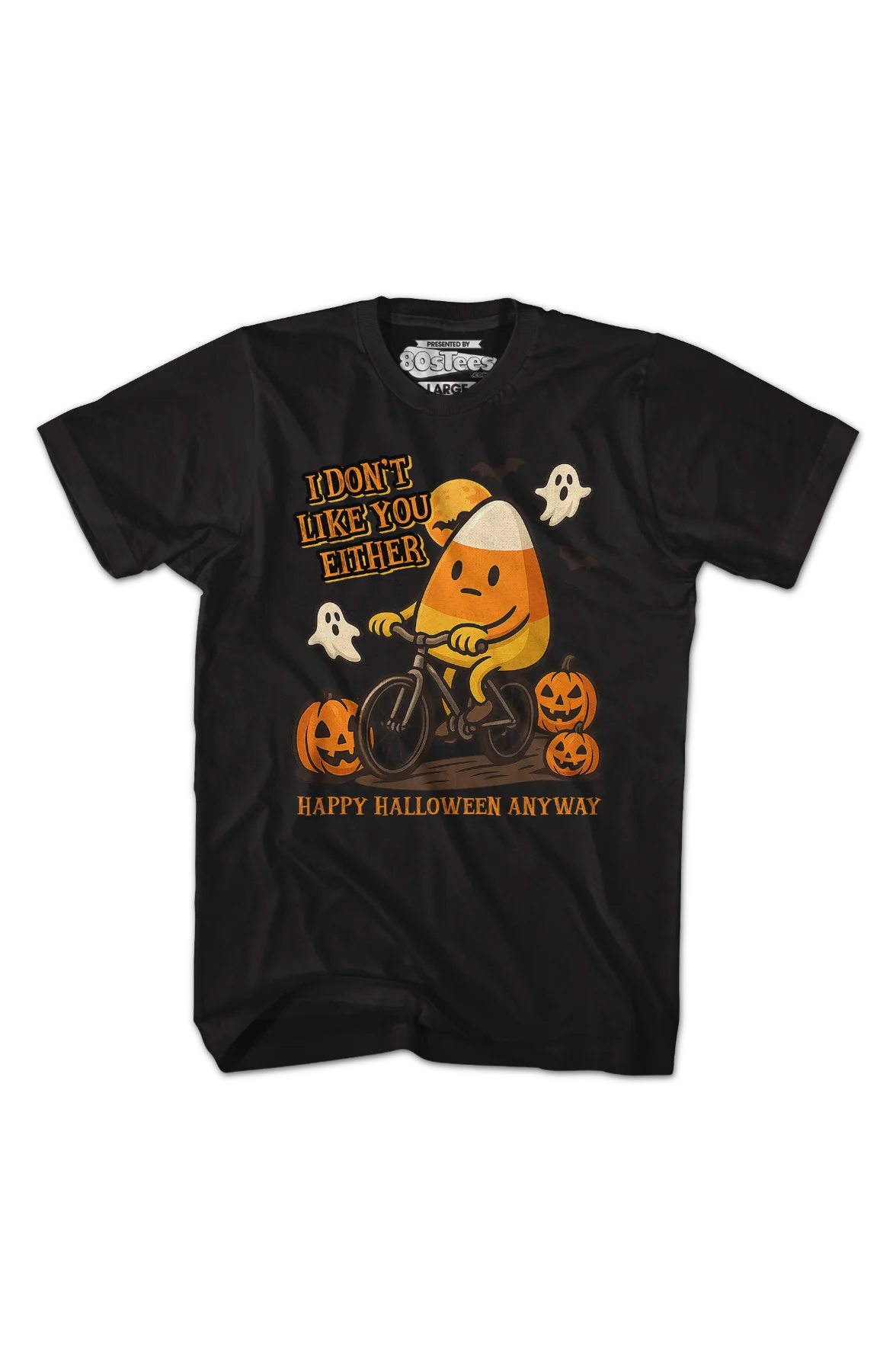 Candy Corn I Don't Like You Either T-Shirt - Image 2