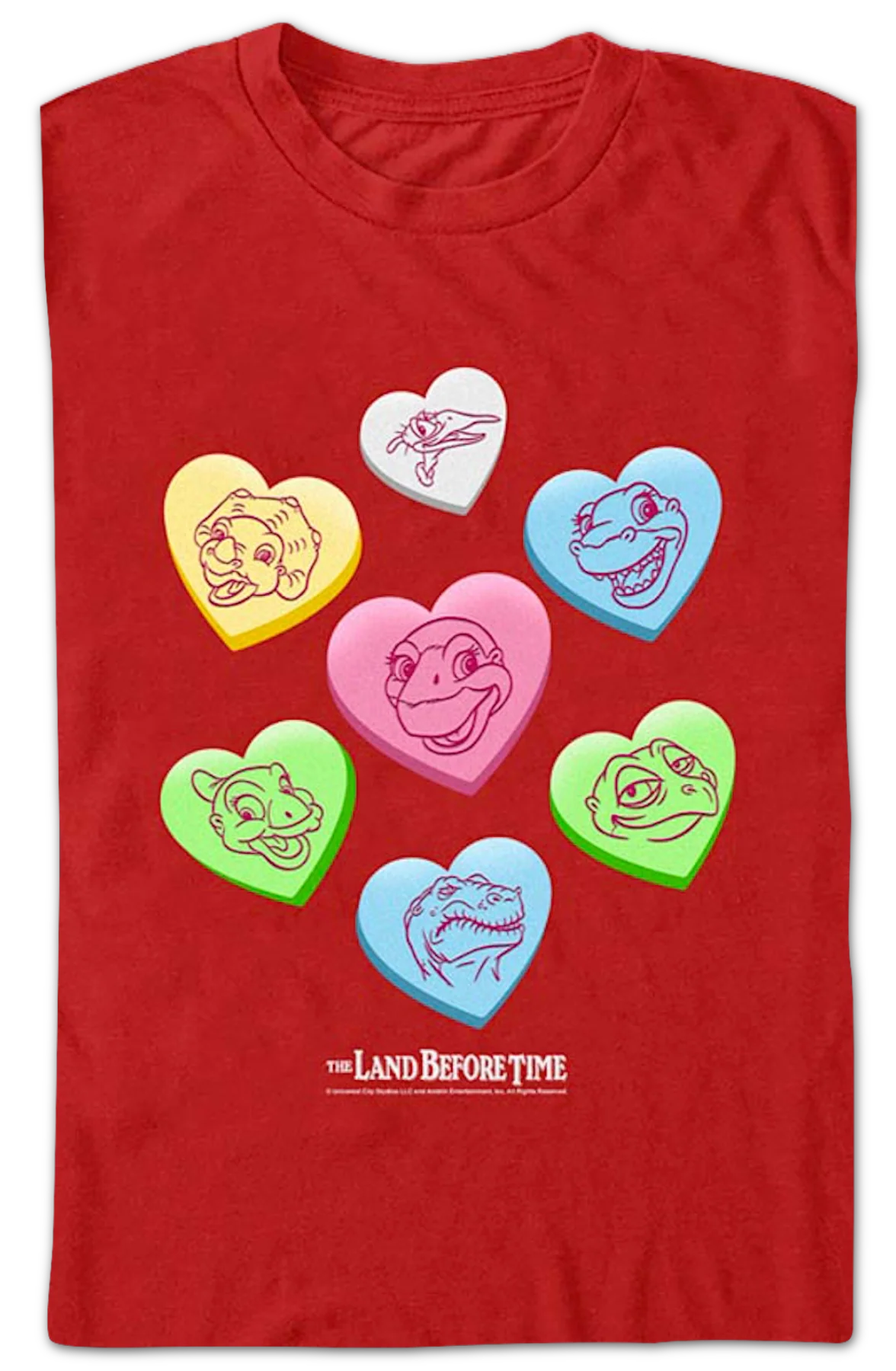 Candy Hearts Land Before Time T-Shirt - Image 2