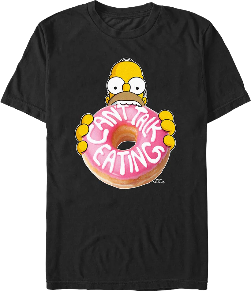Can't Talk Eating Simpsons T-Shirt