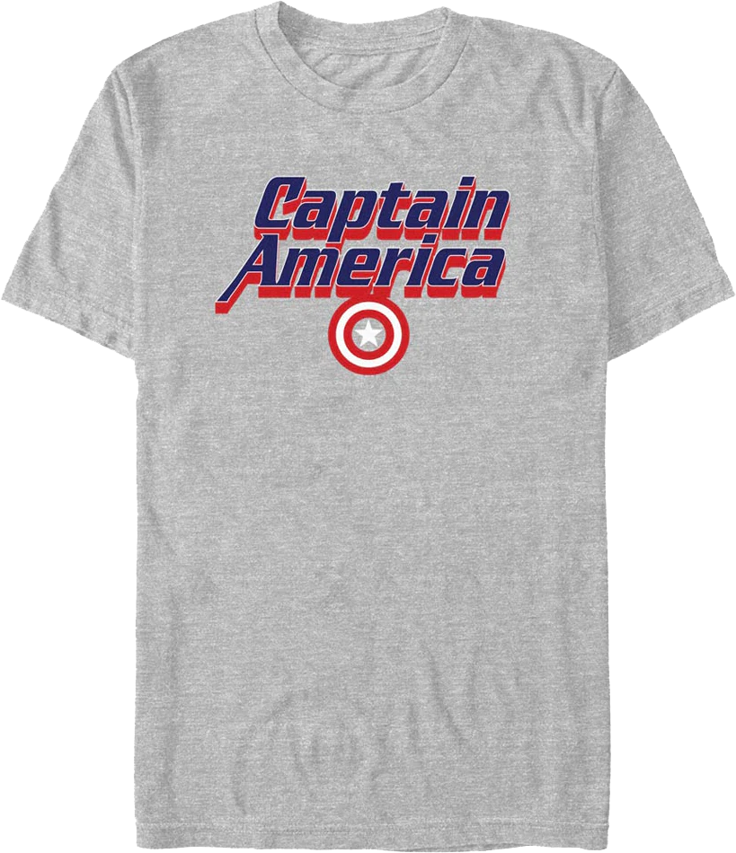Captain America Block Letters Marvel Comics T-Shirt