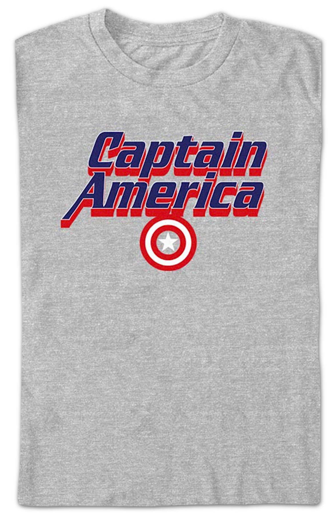 Captain America Block Letters Marvel Comics T-Shirt - Image 2