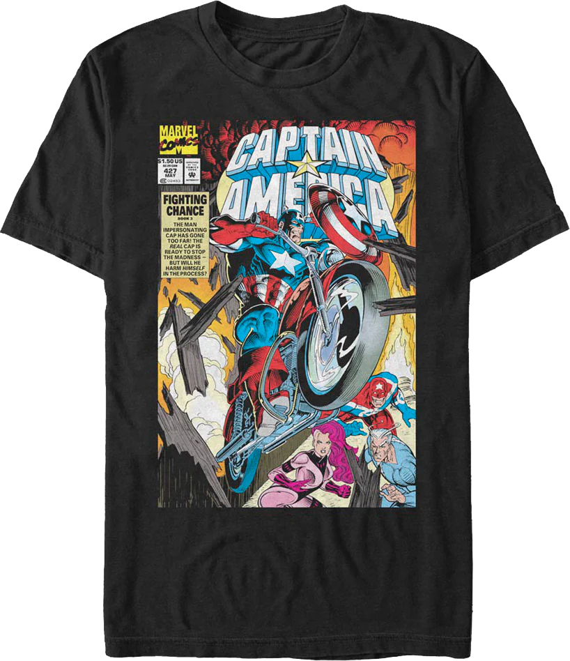 Captain America Fighting Chance Marvel Comics T-Shirt