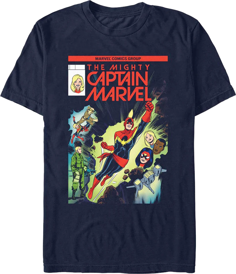 Captain Marvel 100th Solo Issue Marvel Comics T-Shirt