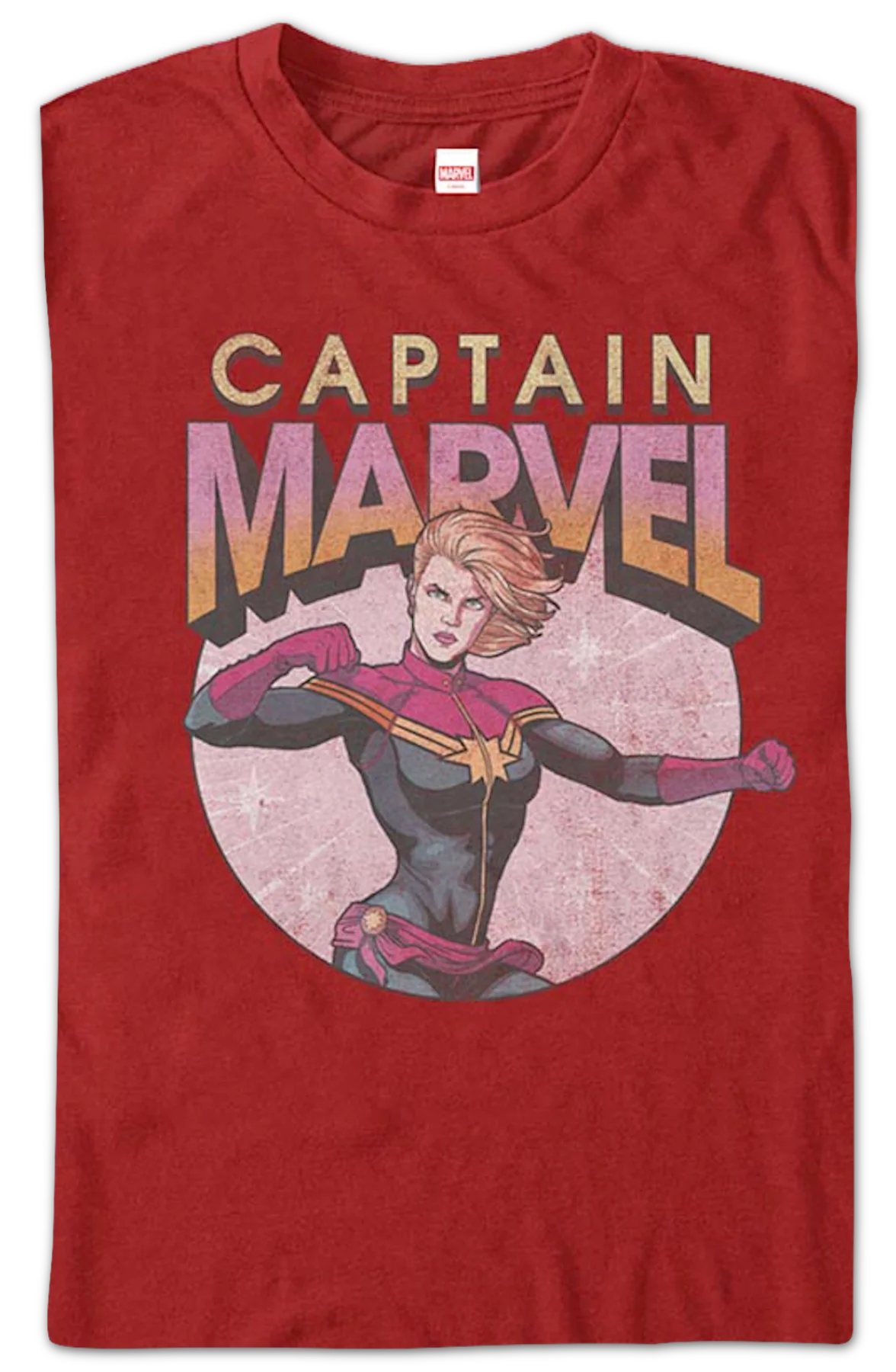 Captain Marvel Action Pose Marvel Comics T-Shirt - Image 2