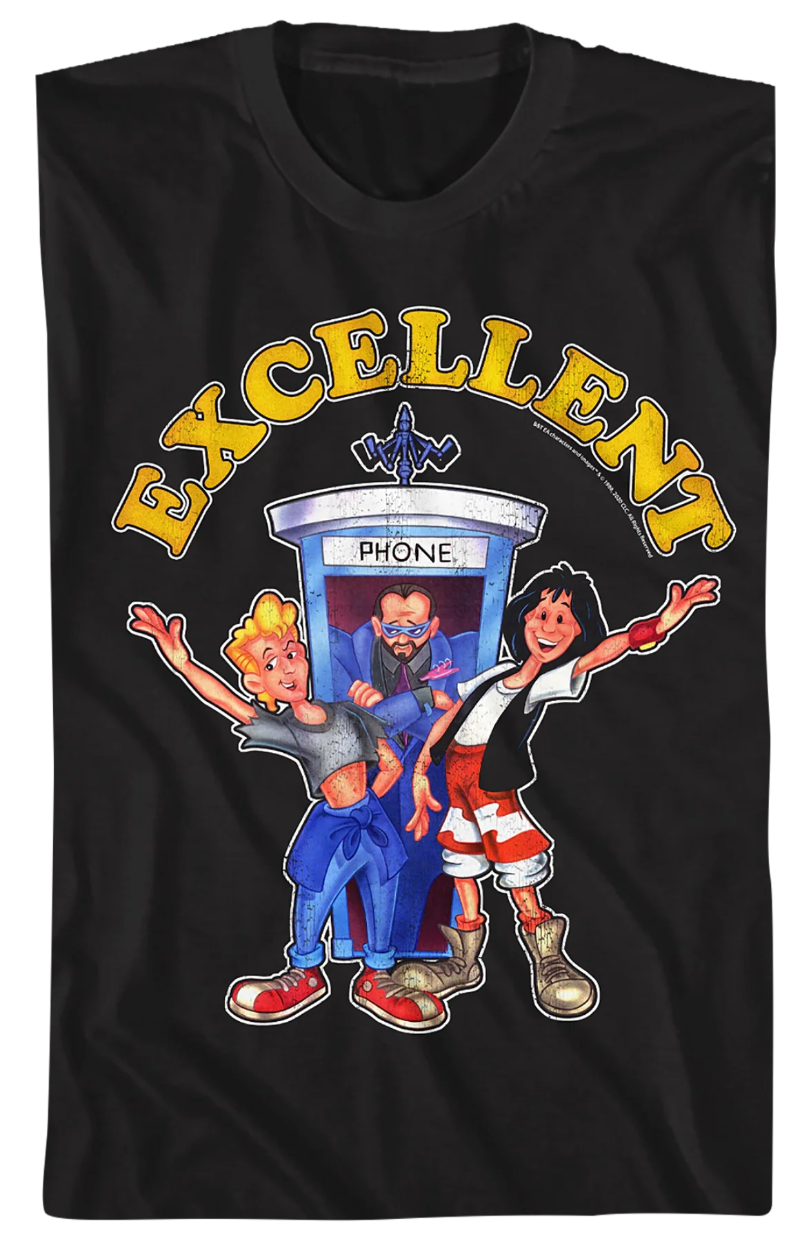 Cartoon Characters Bill and Ted's Excellent Adventure T-Shirt - Image 2