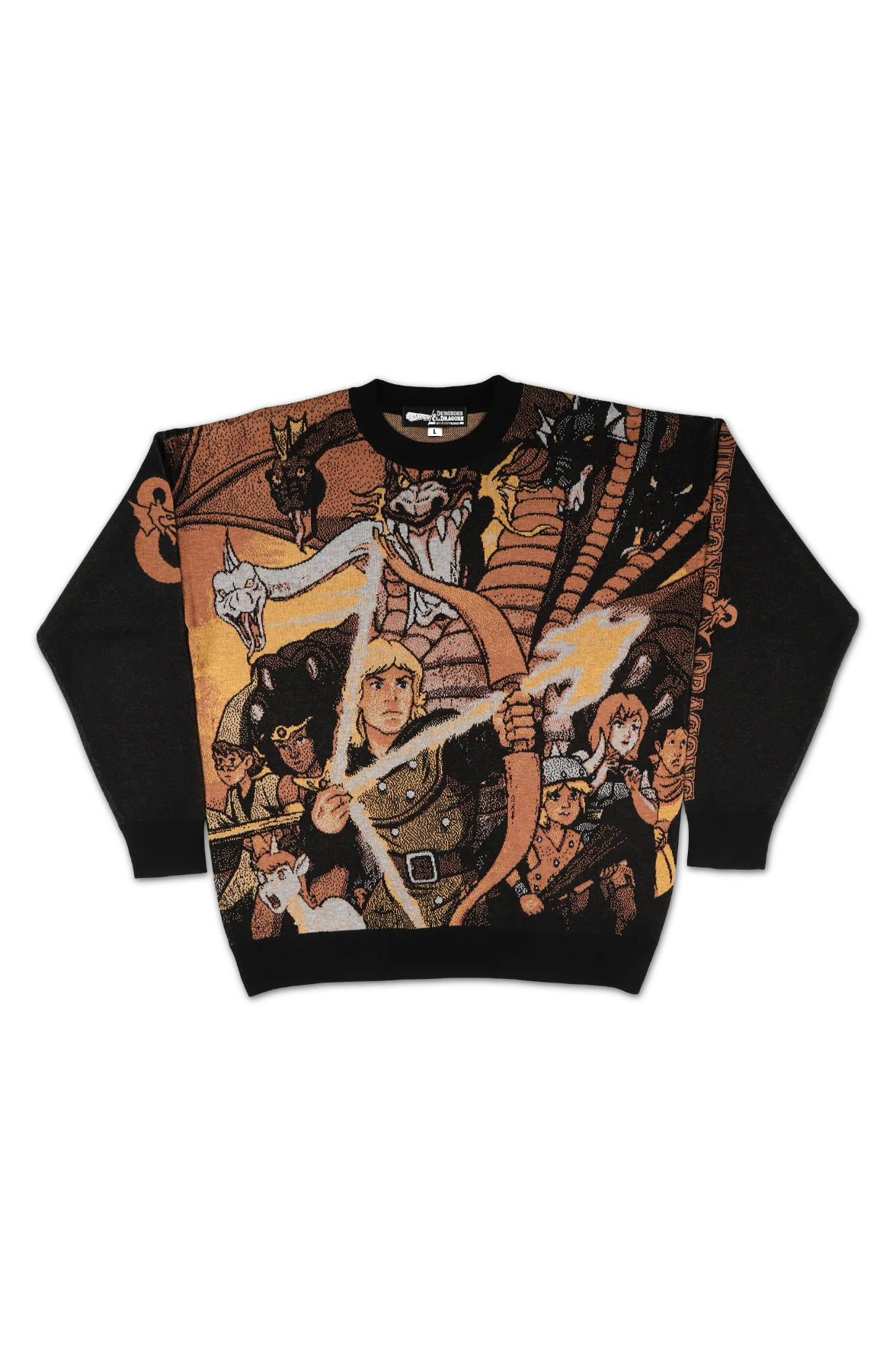Cartoon Characters Dungeons & Dragons Knitted Sweater - Image 2