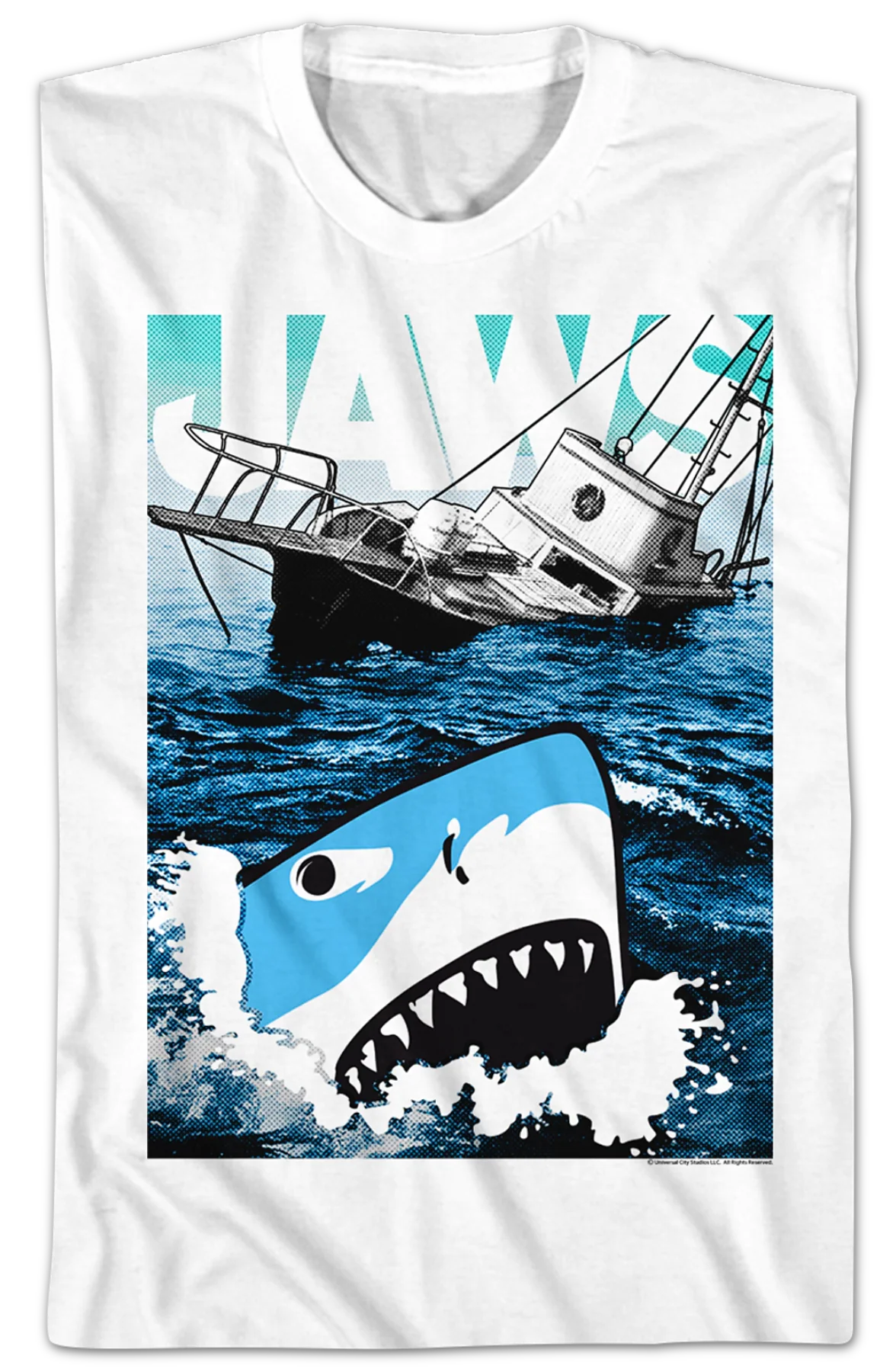 Cartoon Shark Jaws T-Shirt - Image 2