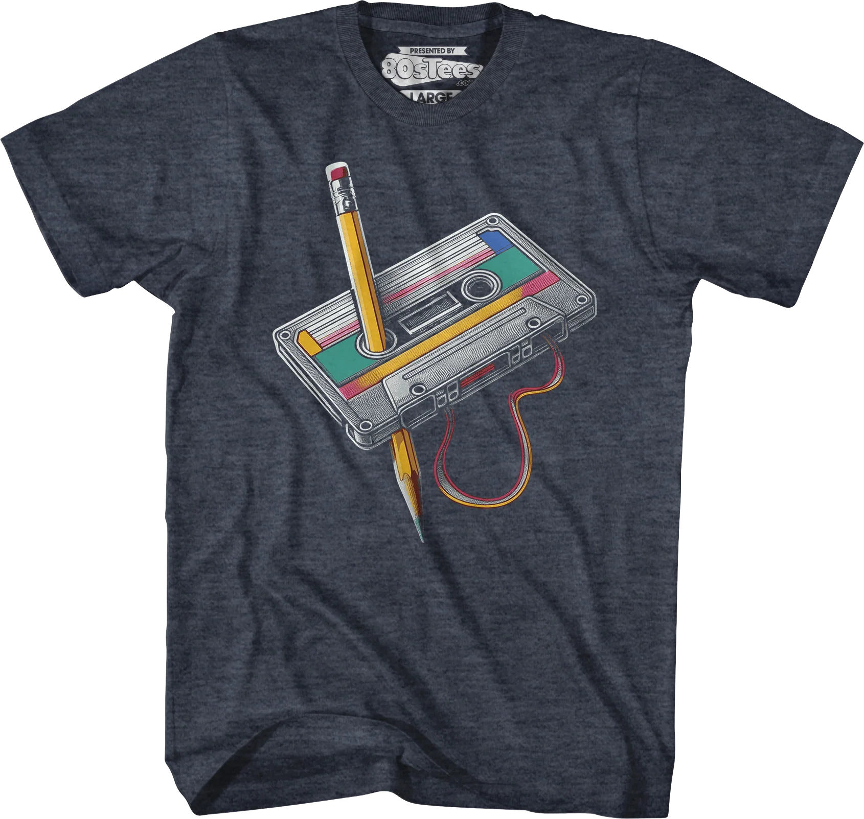 Cassette Tape Rewind T-Shirt - Image 4