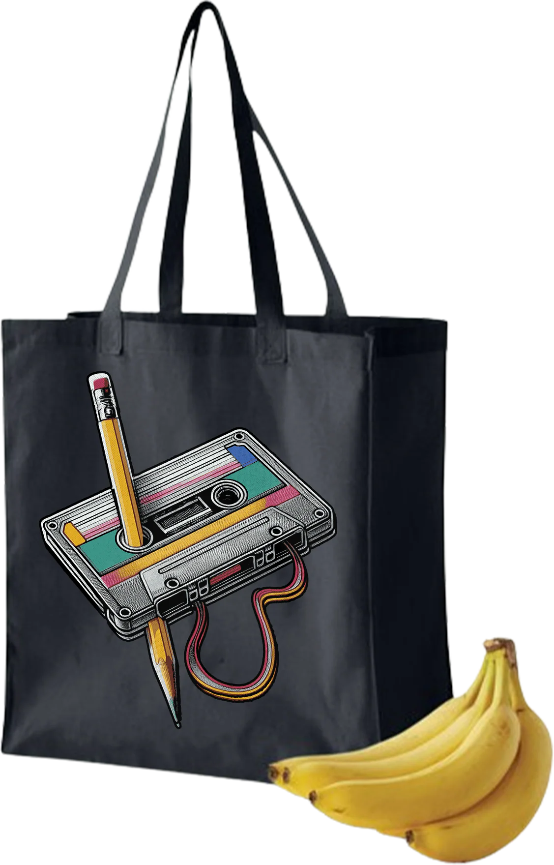Cassette Tape Rewind Tote Bag