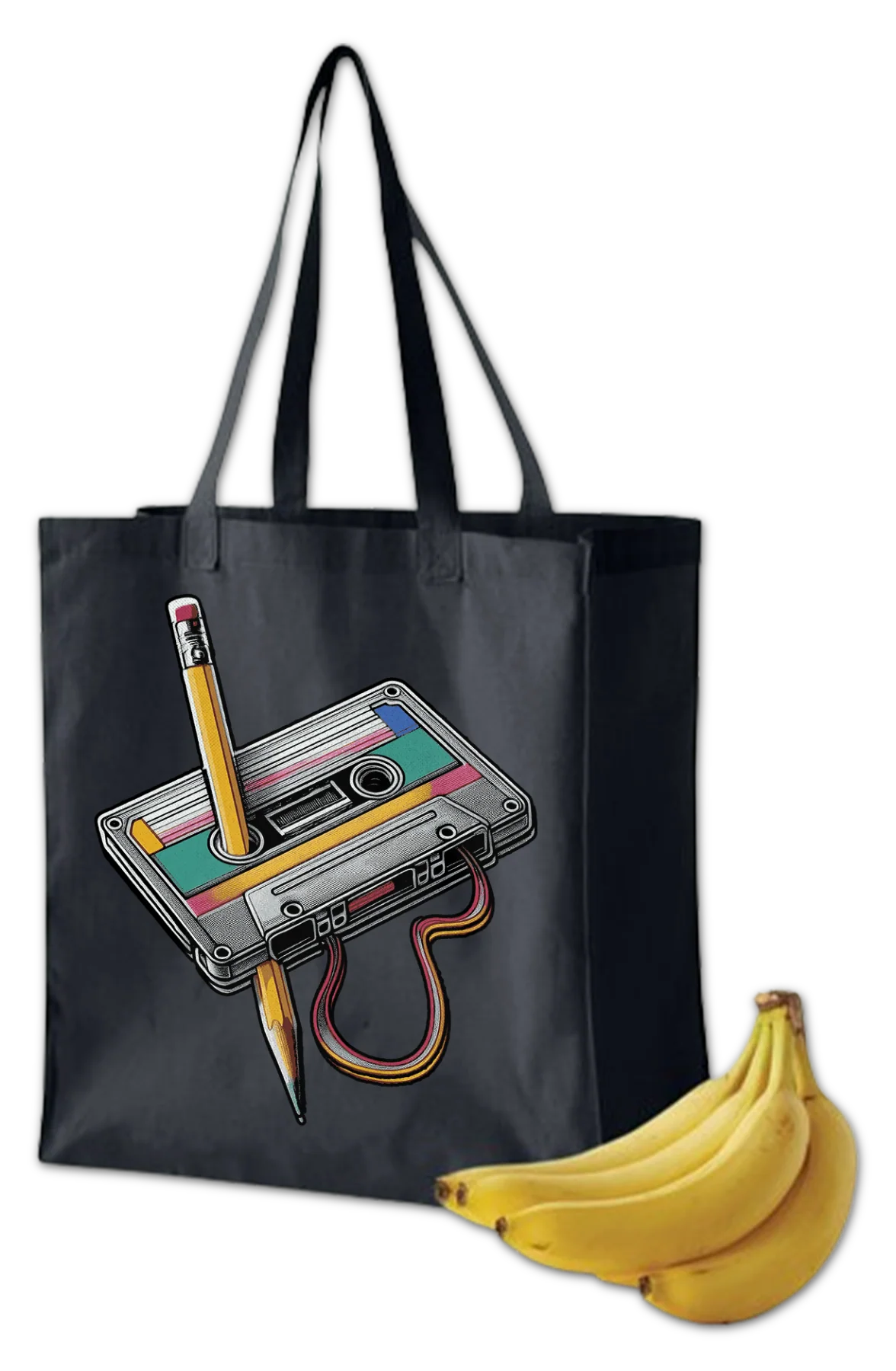 Cassette Tape Rewind Tote Bag - Image 2