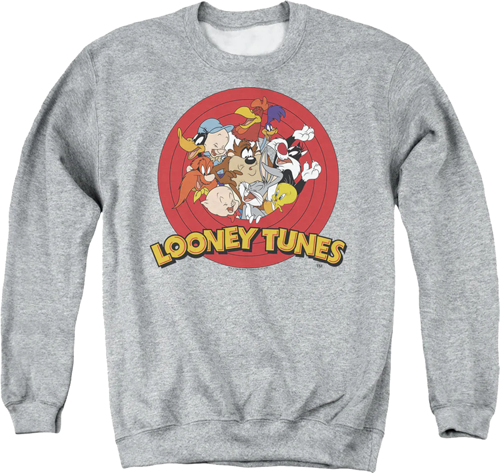Cast And Logo Looney Tunes Sweatshirt