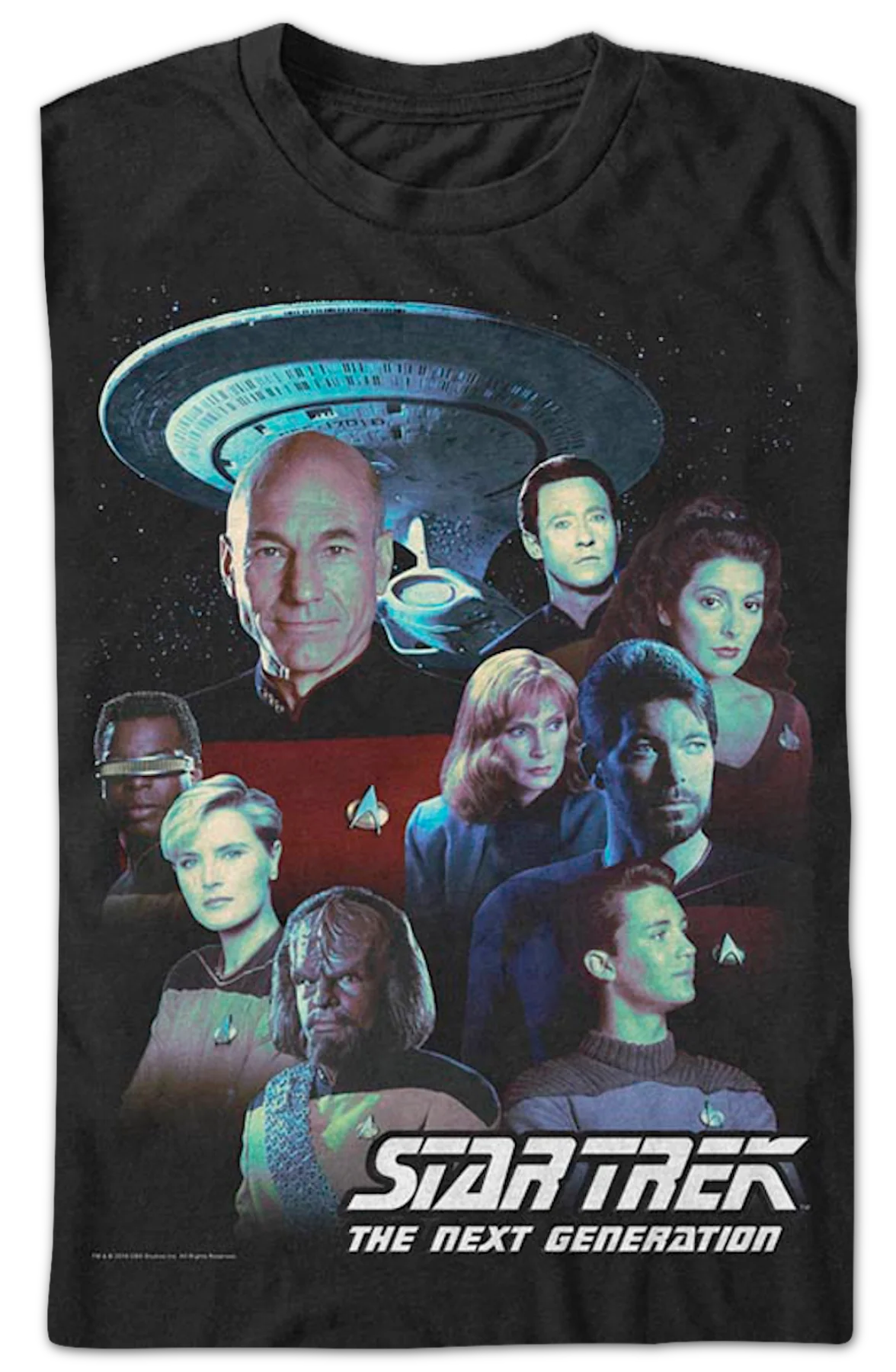 Cast Collage Star Trek The Next Generation T-Shirt - Image 2