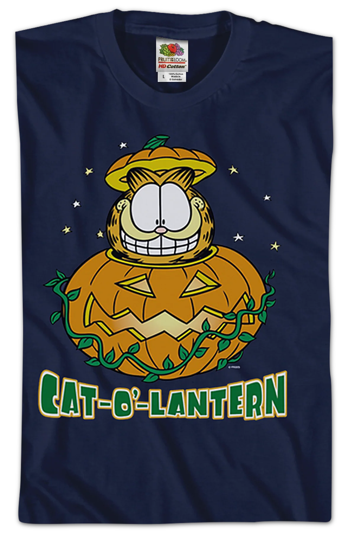 Cat-O'-Lantern Garfield T-Shirt - Image 2