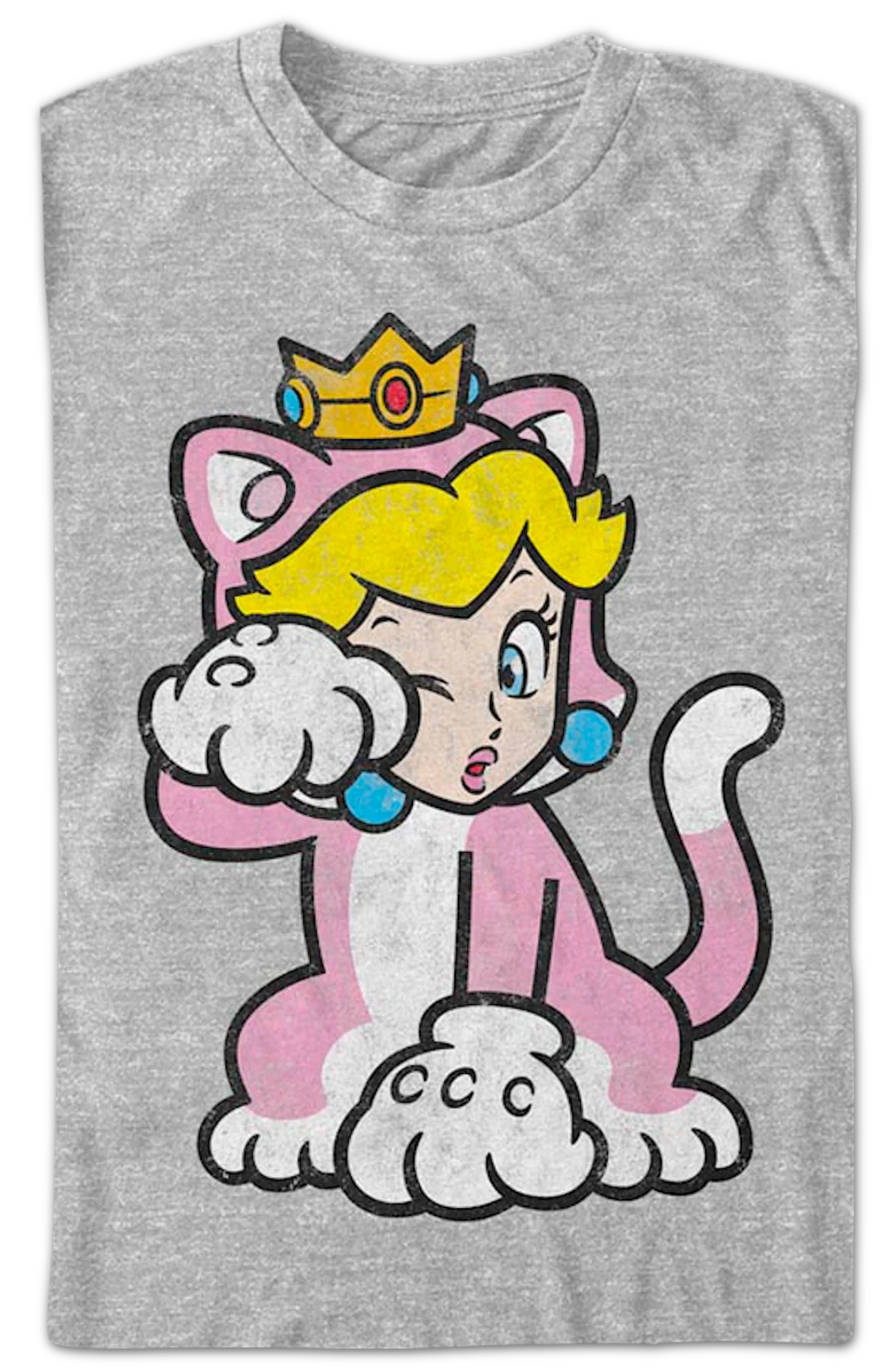 Cat Peach Super Mario Bros. T-Shirt - Image 2