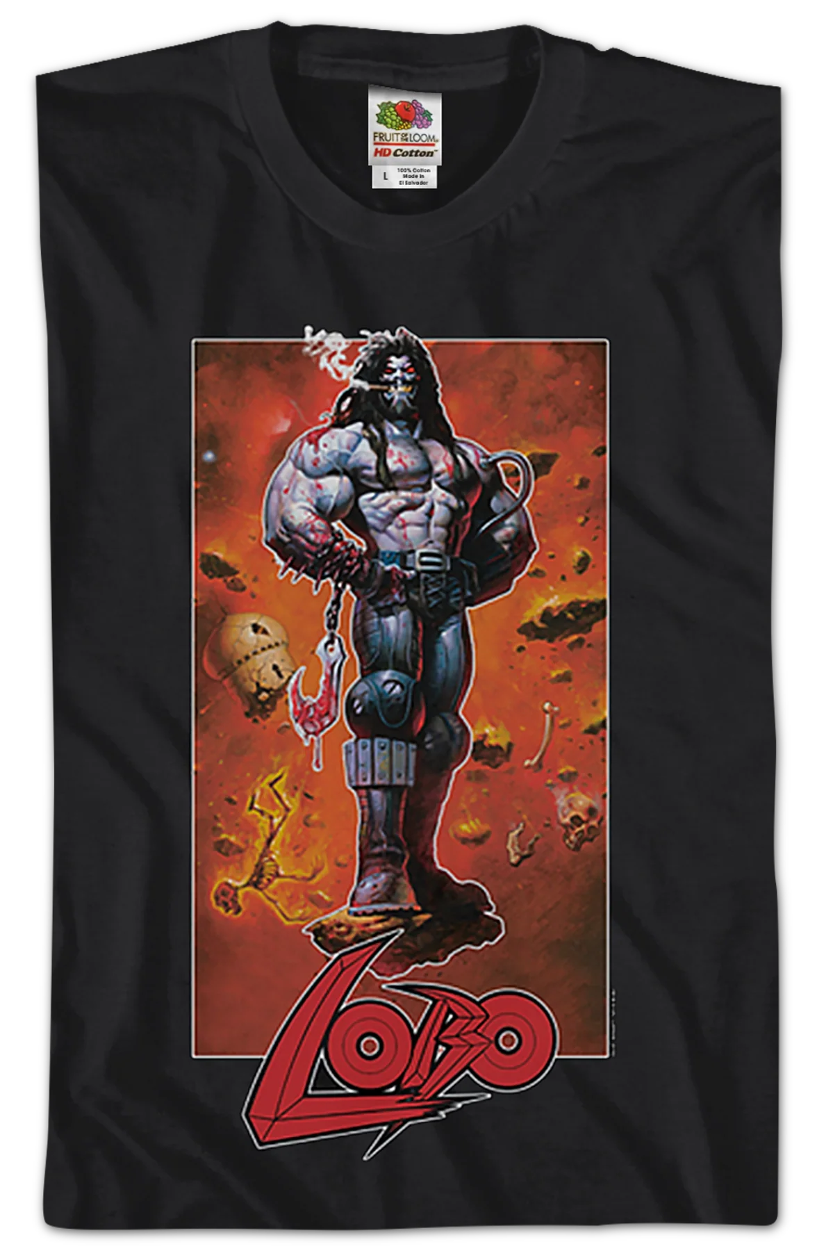 Chained Hook Lobo DC Comics T-Shirt - Image 2